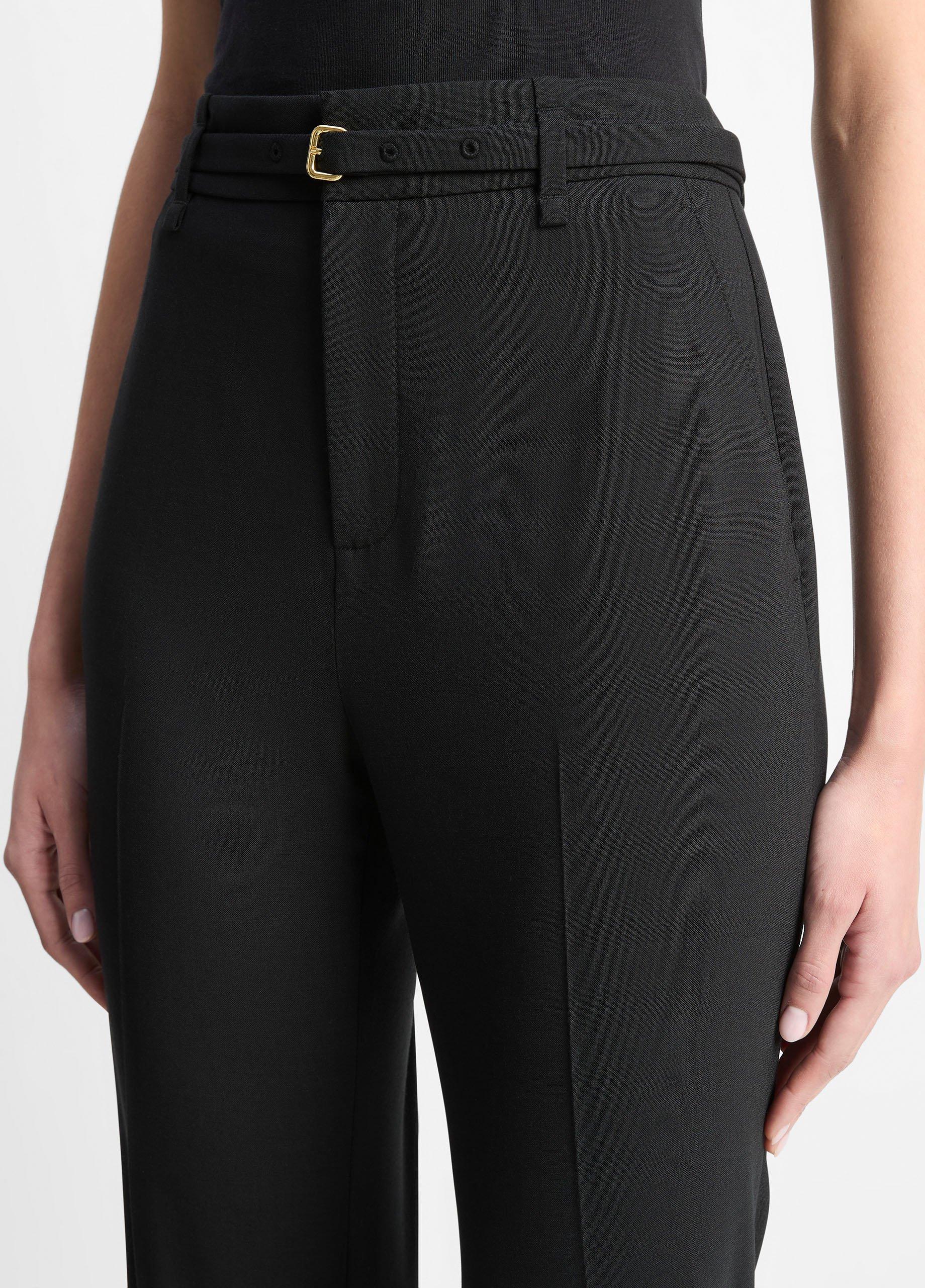 Belted High-Waist Slim Flare Trouser in Trousers | Vince