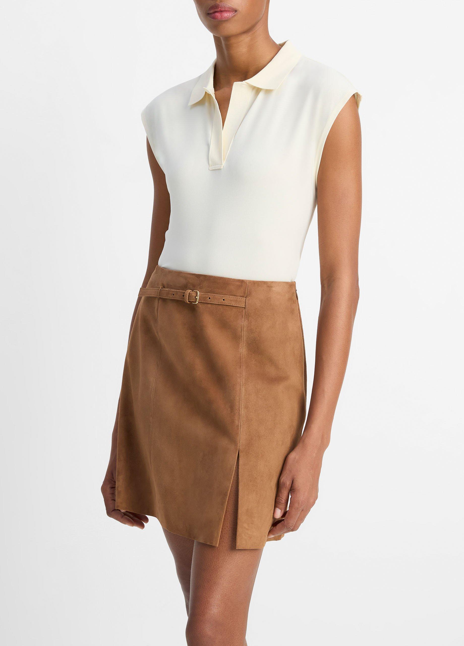 Belted Suede Skirt image number 1