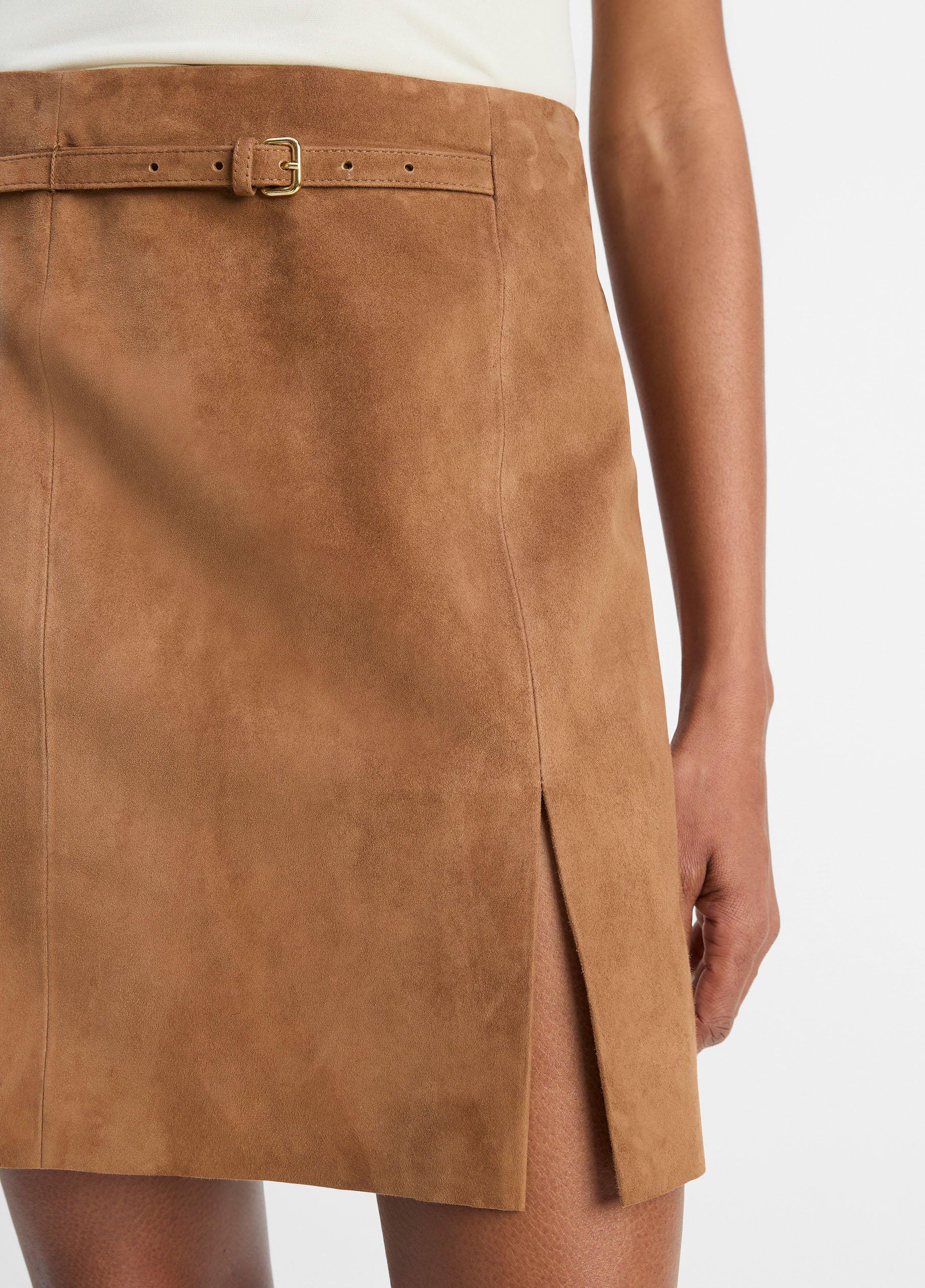 Belted Suede Skirt image number 3