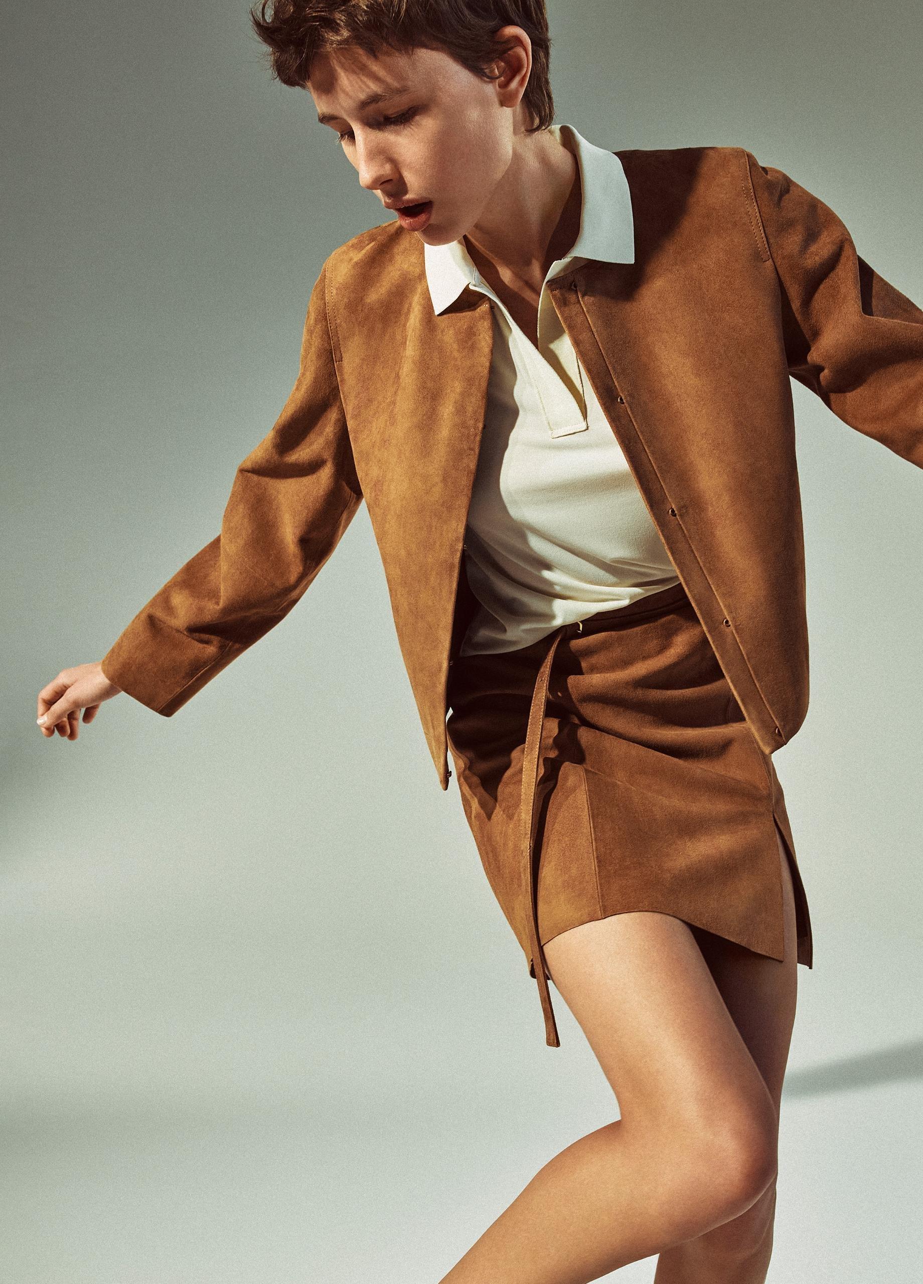 Belted Suede Skirt image number 4