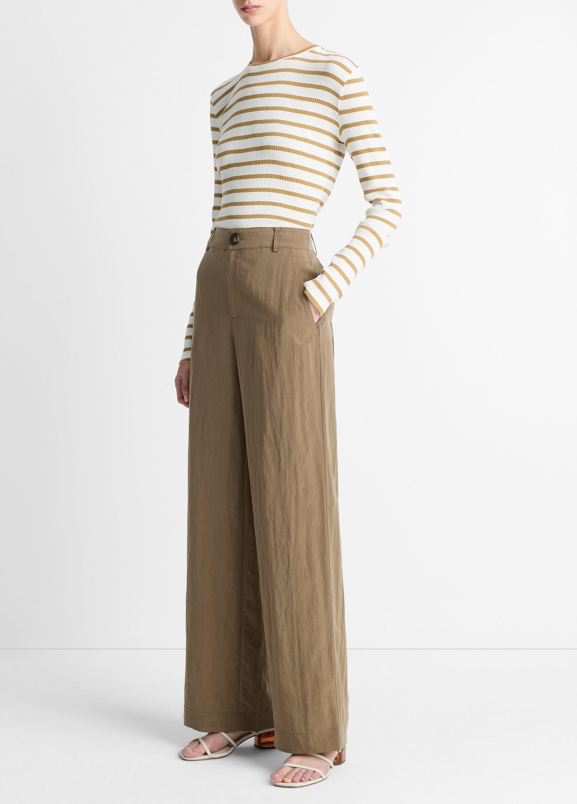 Textured Relaxed Wide-Leg Pant image number 1