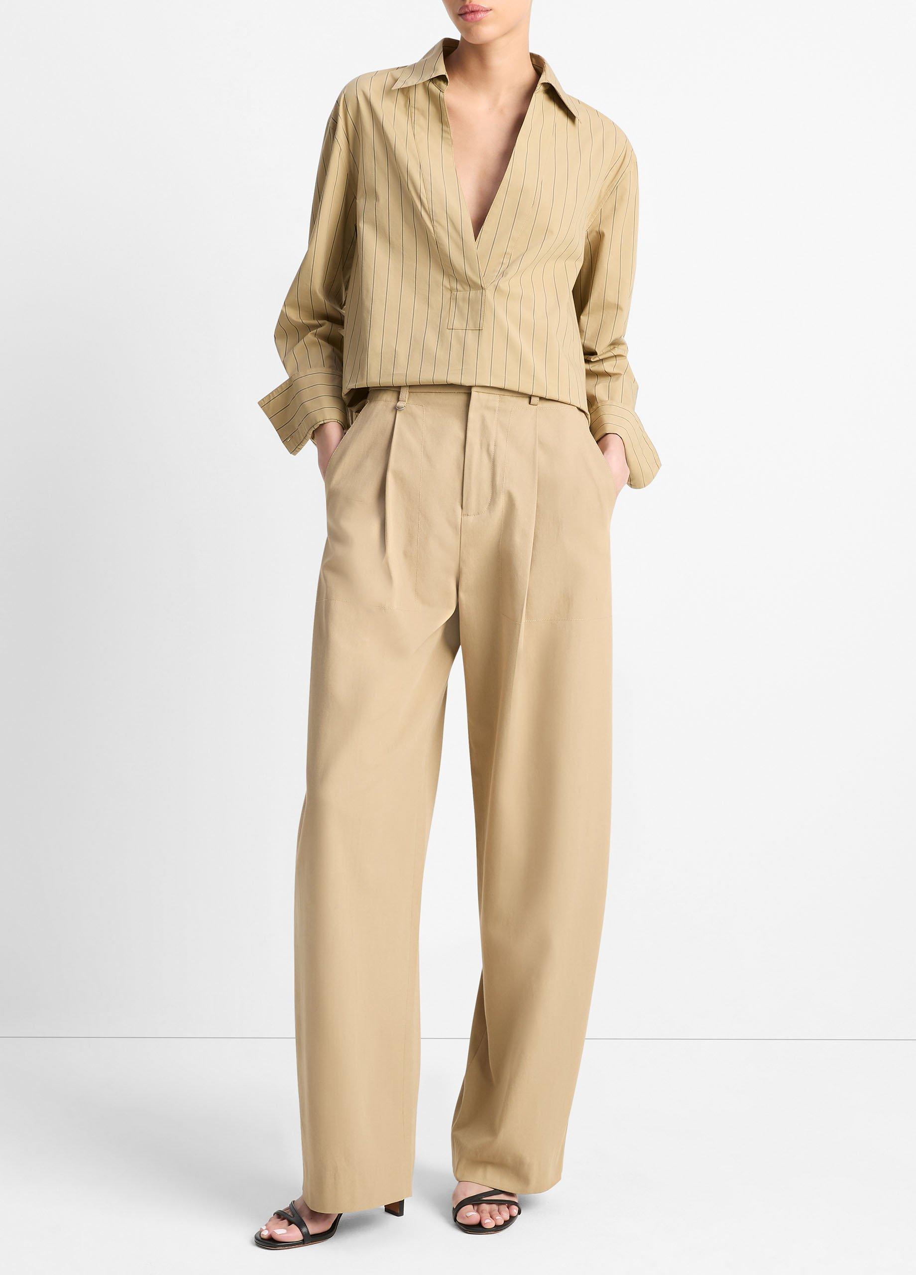 Italian Cotton Pleated Trouser image number 0