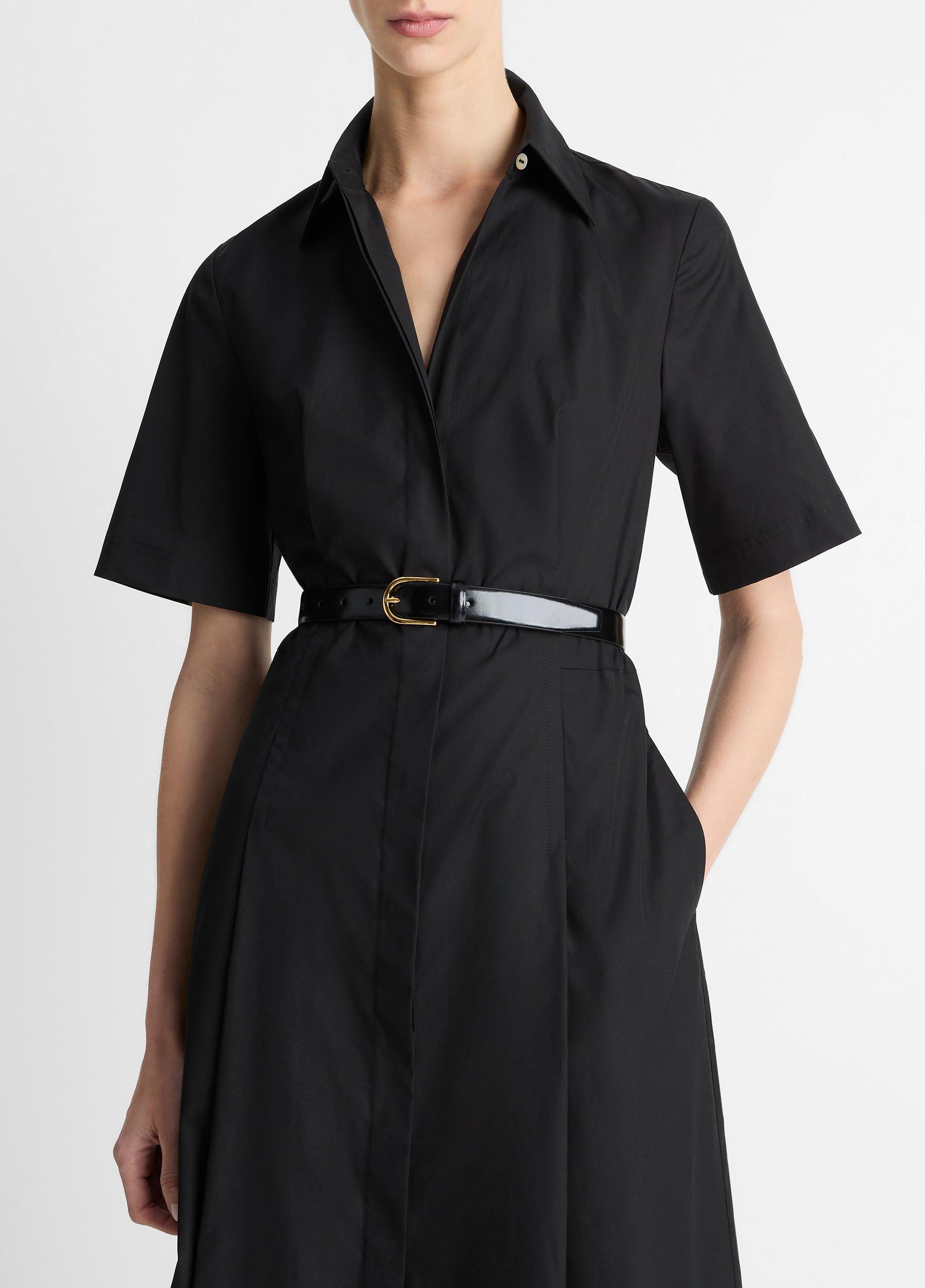 Cotton Short-Sleeve Shirt Dress image number 3