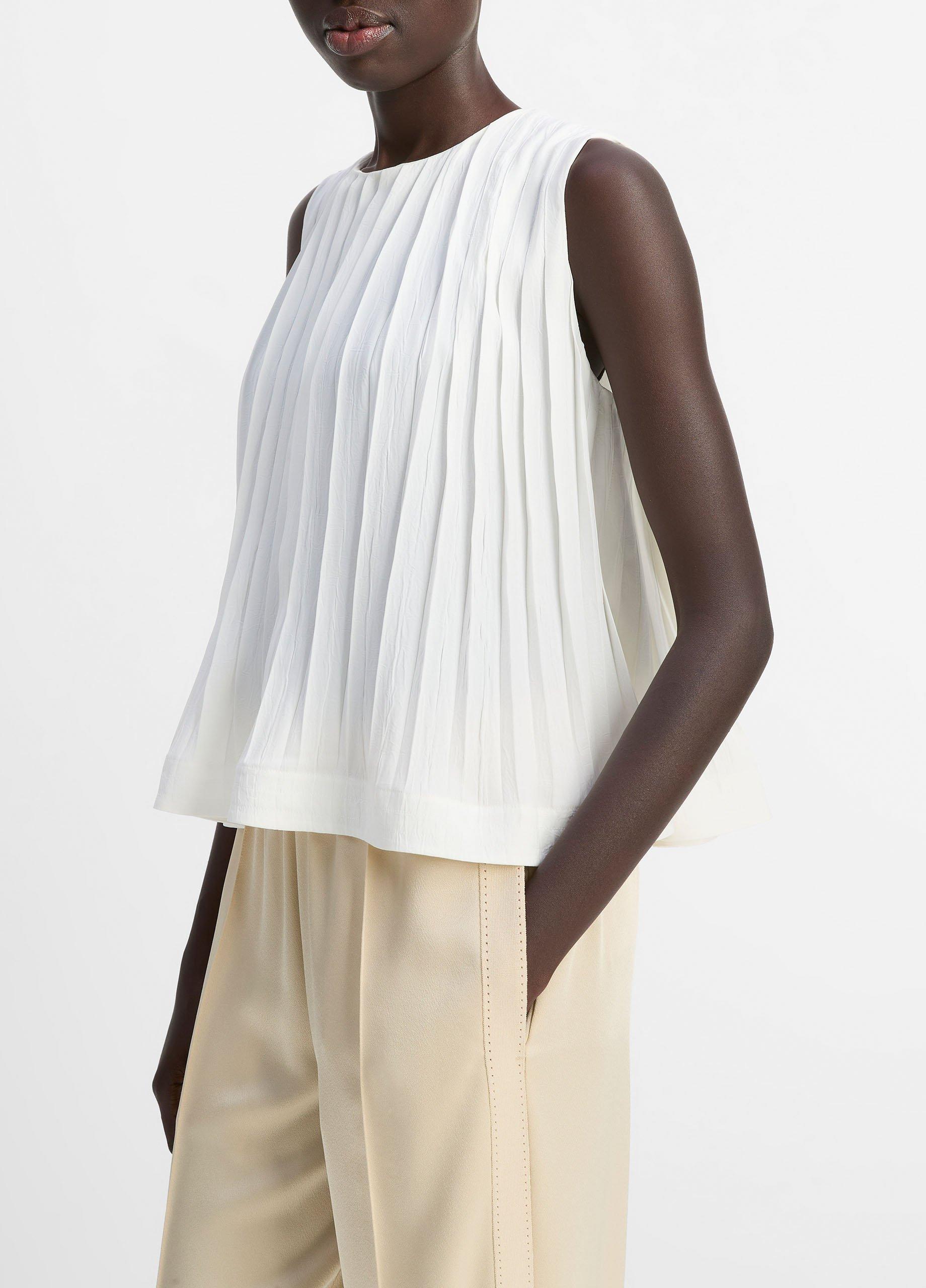 Pleated A-Line Top in Tank Tops | Vince
