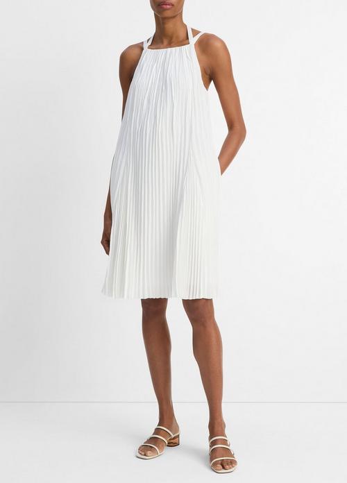 Pintuck Pleated A-Line Dress