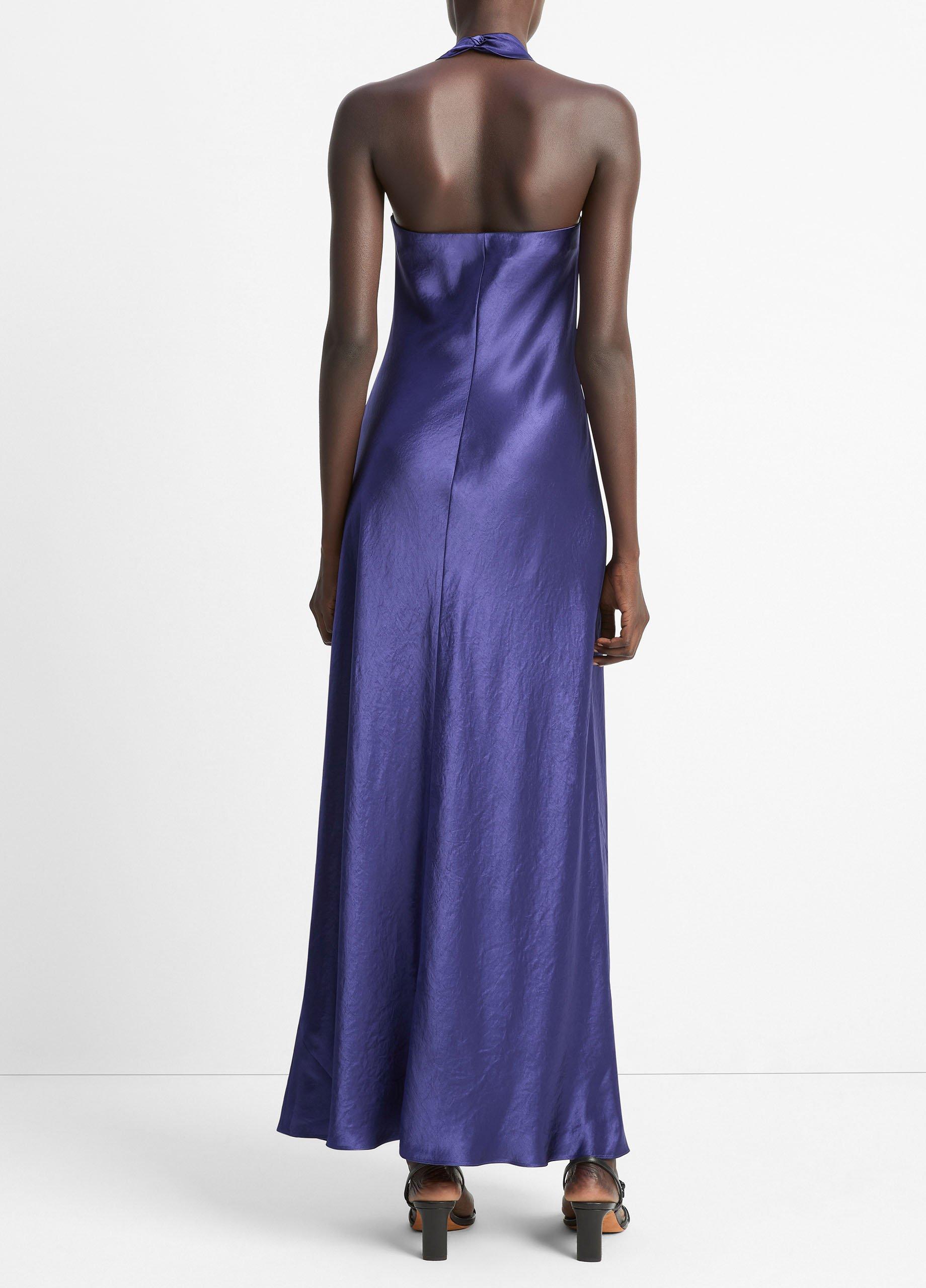 Satin Cowl-Neck Maxi Dress image number 2