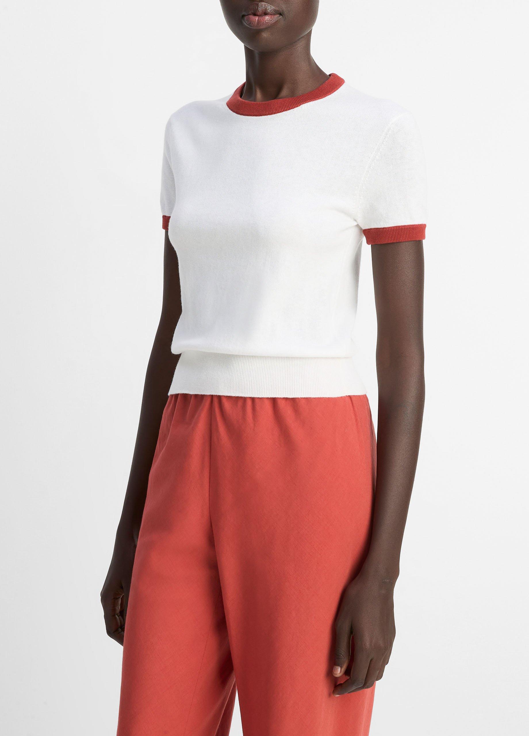 Cotton Ringer Sweater T-Shirt image number 1