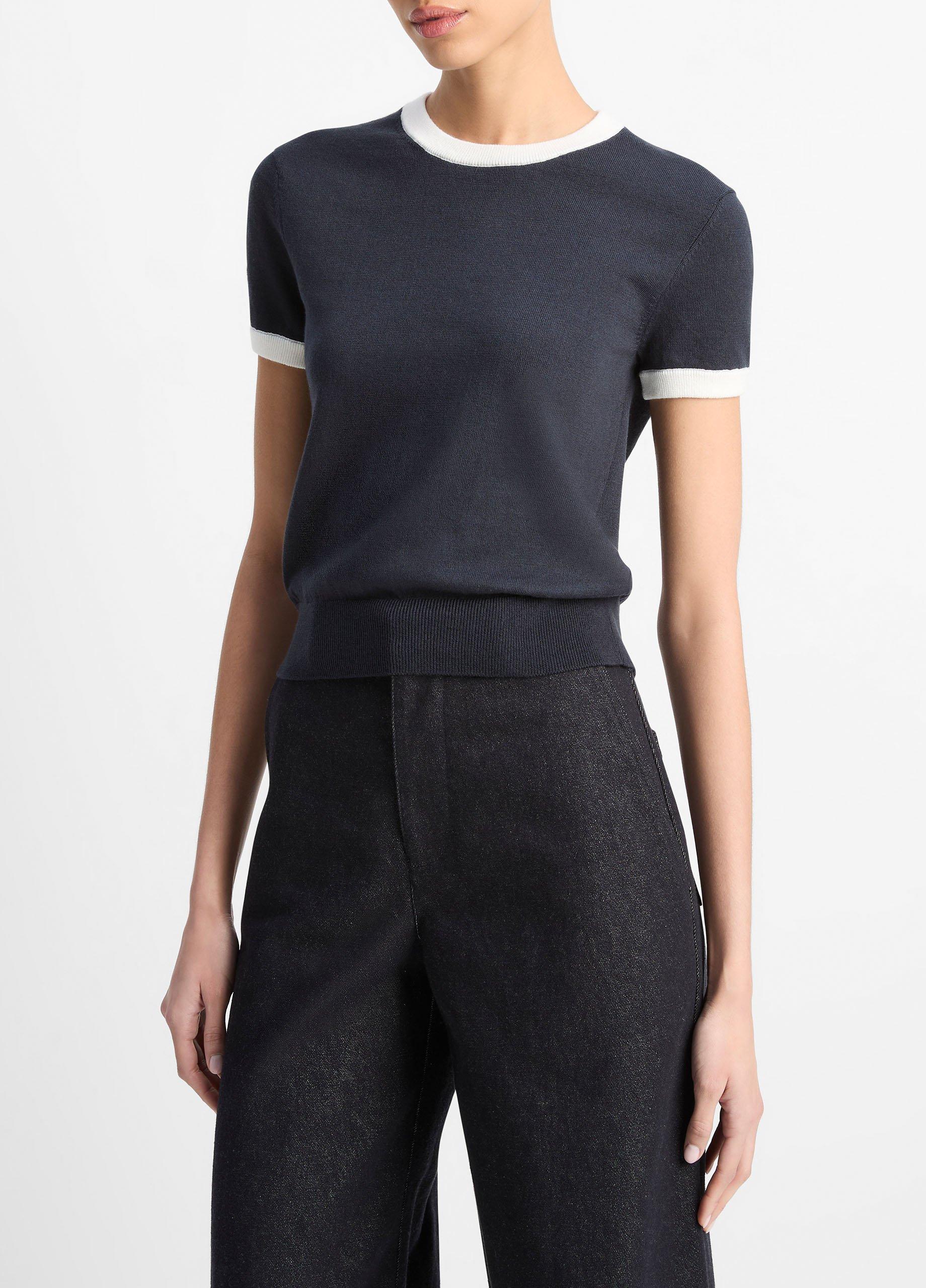 Cotton Ringer Sweater T-Shirt image number 1