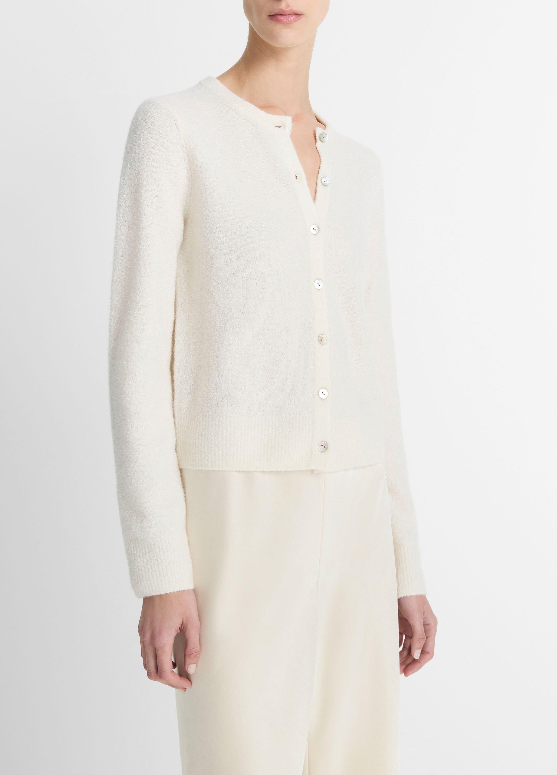 Silk & Cashmere-Blend Boucl&eacute; Cardigan image number 1