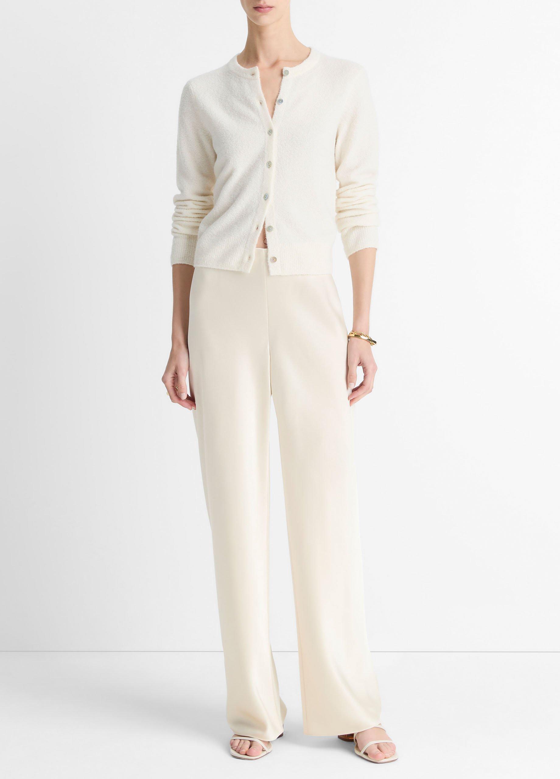 Silk & Cashmere-Blend Bouclé Cardigan in Cardigans | Vince