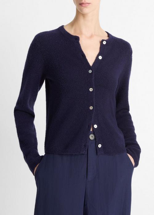 Silk & Cashmere-Blend Bouclé Cardigan