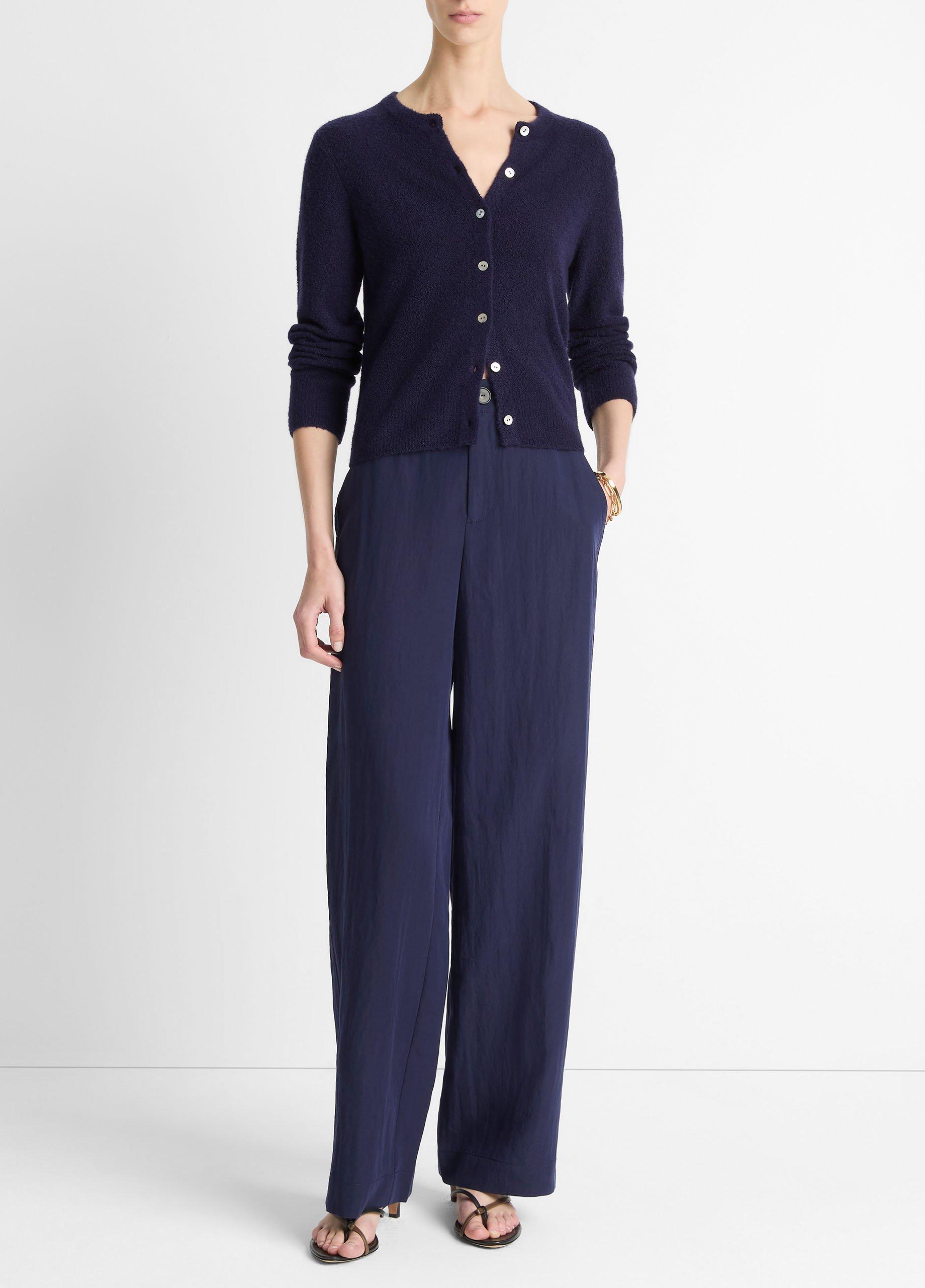 Silk & Cashmere-Blend Boucl&eacute; Cardigan image number 3