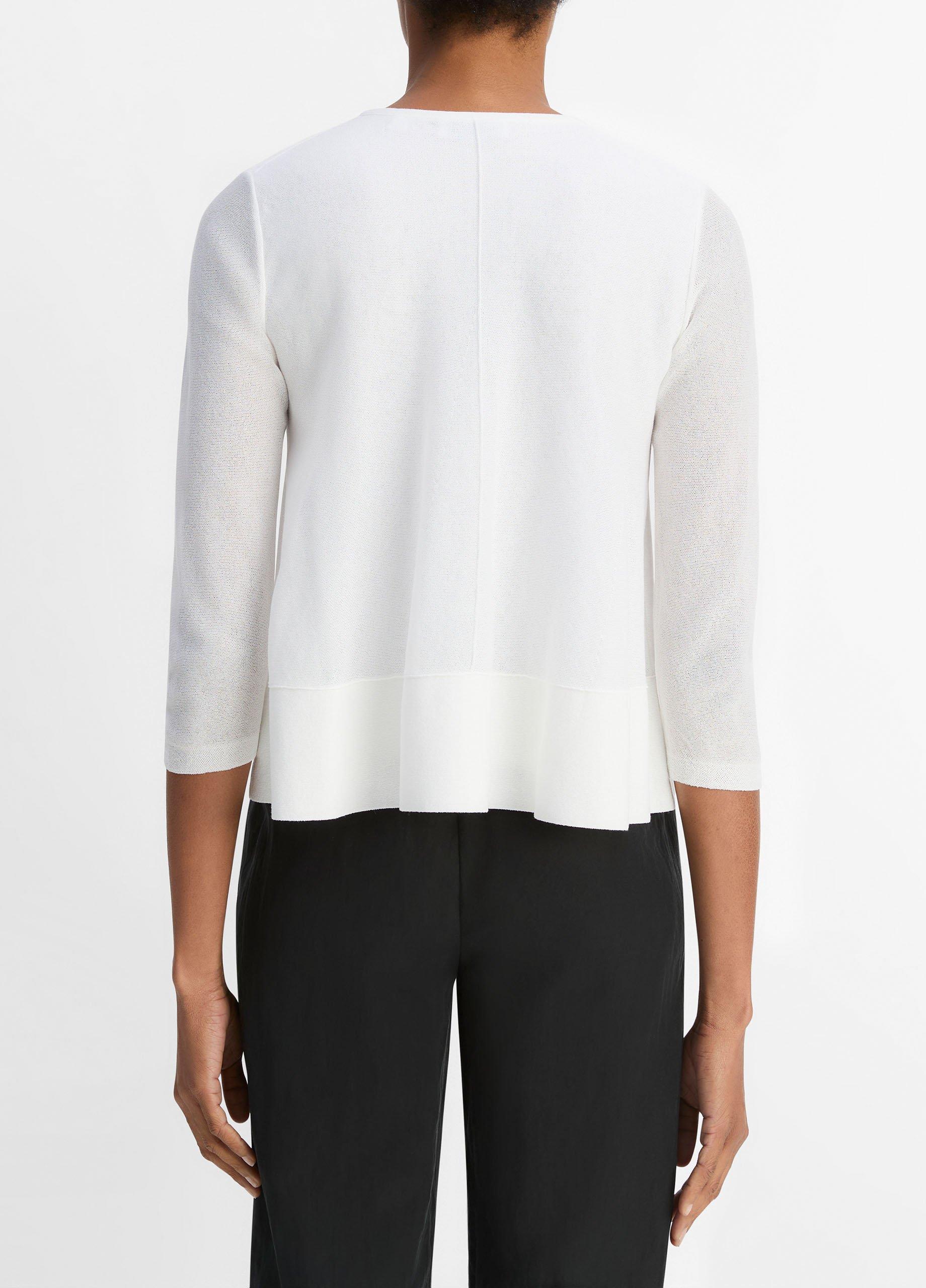 Italian Cotton-Blend A-Line Sweater image number 2