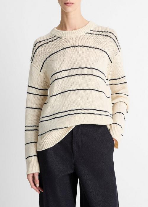 Variegated Stripe Wool-Blend Sweater