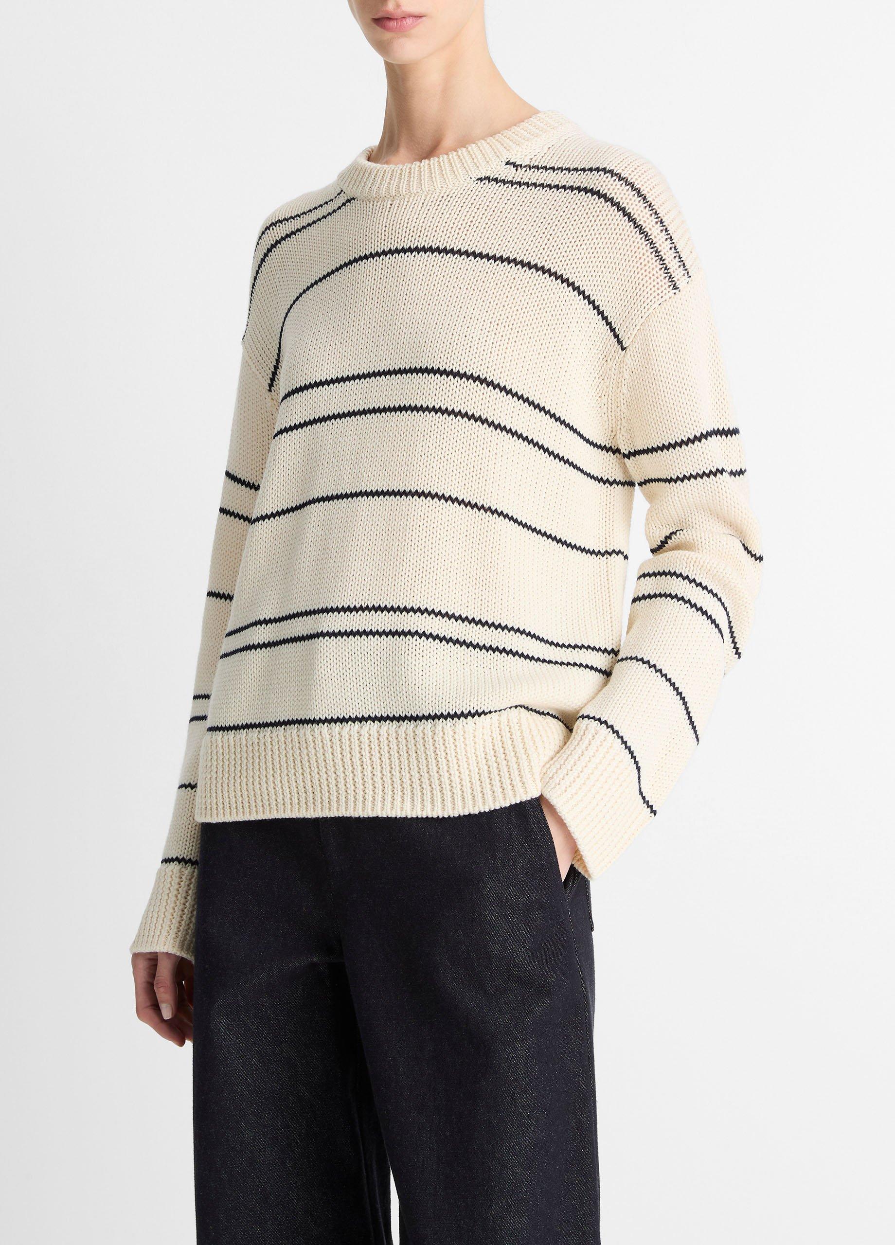 Variegated Stripe Wool-Blend Sweater image number 1