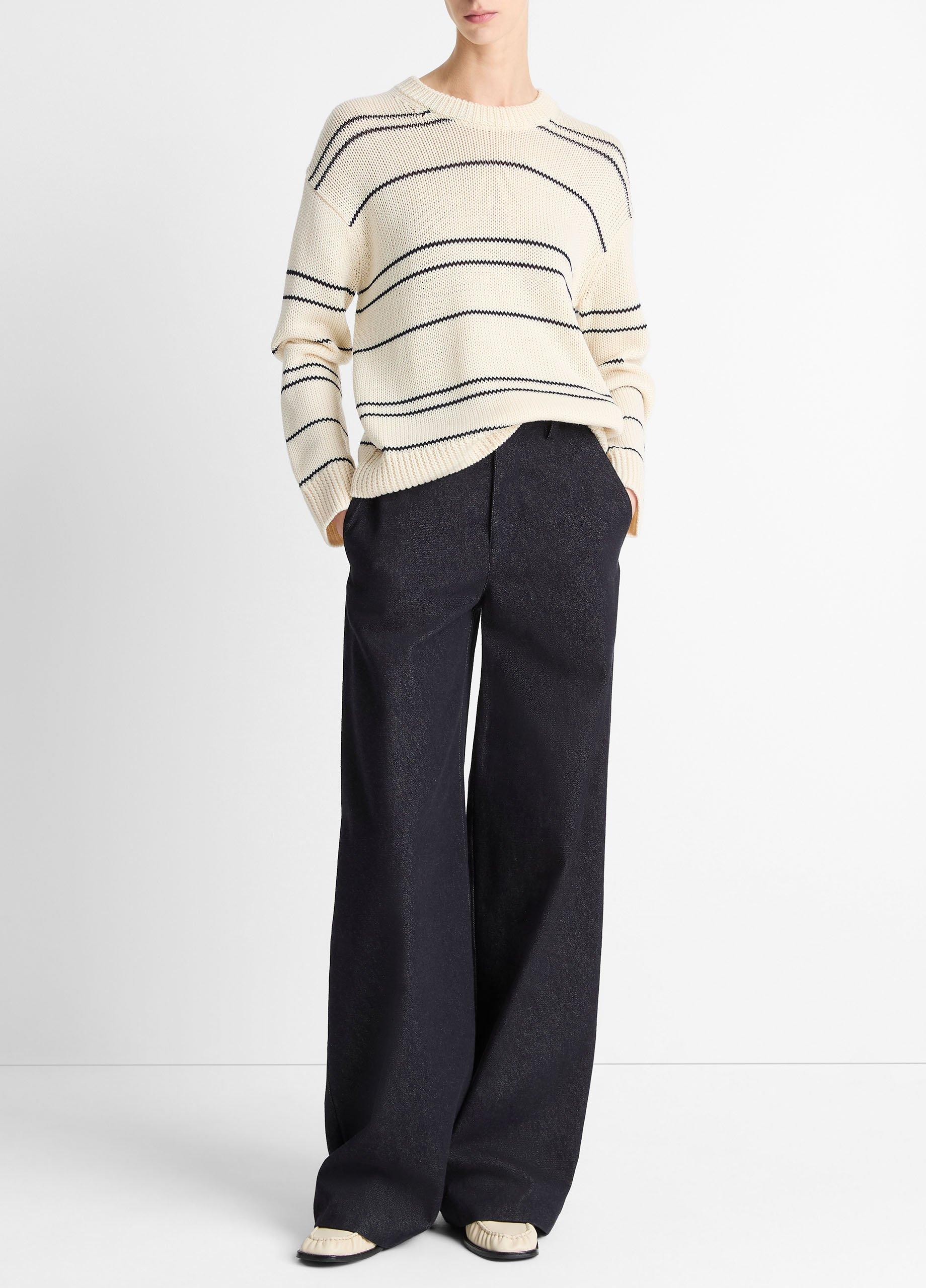 Variegated Stripe Wool-Blend Sweater image number 3