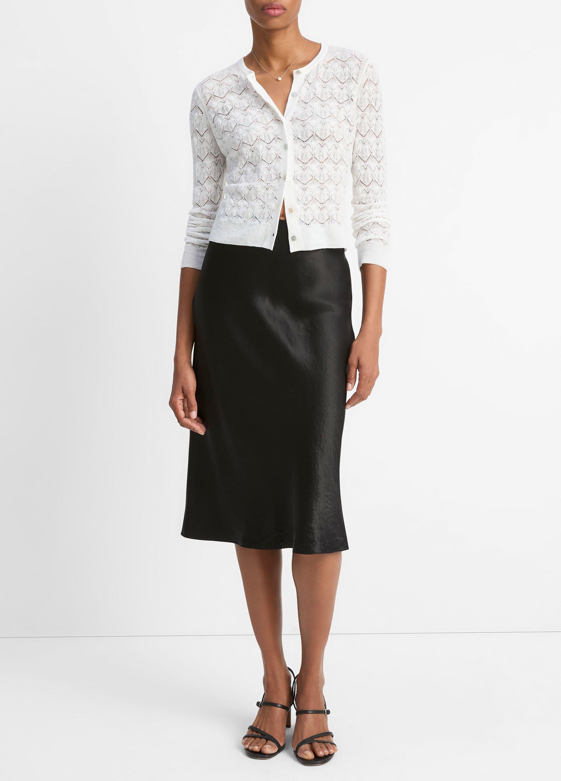 Lace-Stitch Cotton Cardigan image number 3