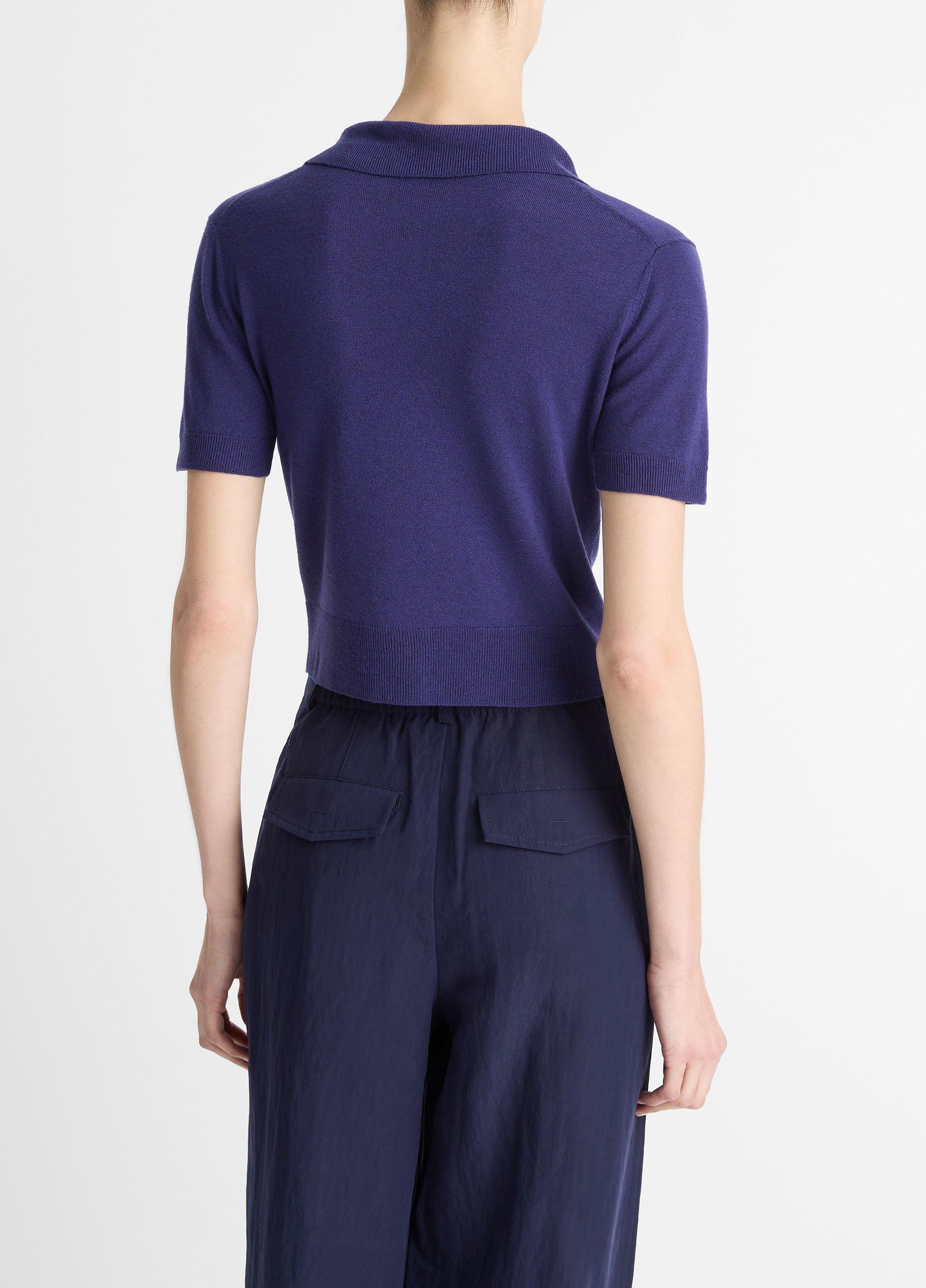 Wool-Blend Collared Button-Front Sweater image number 2