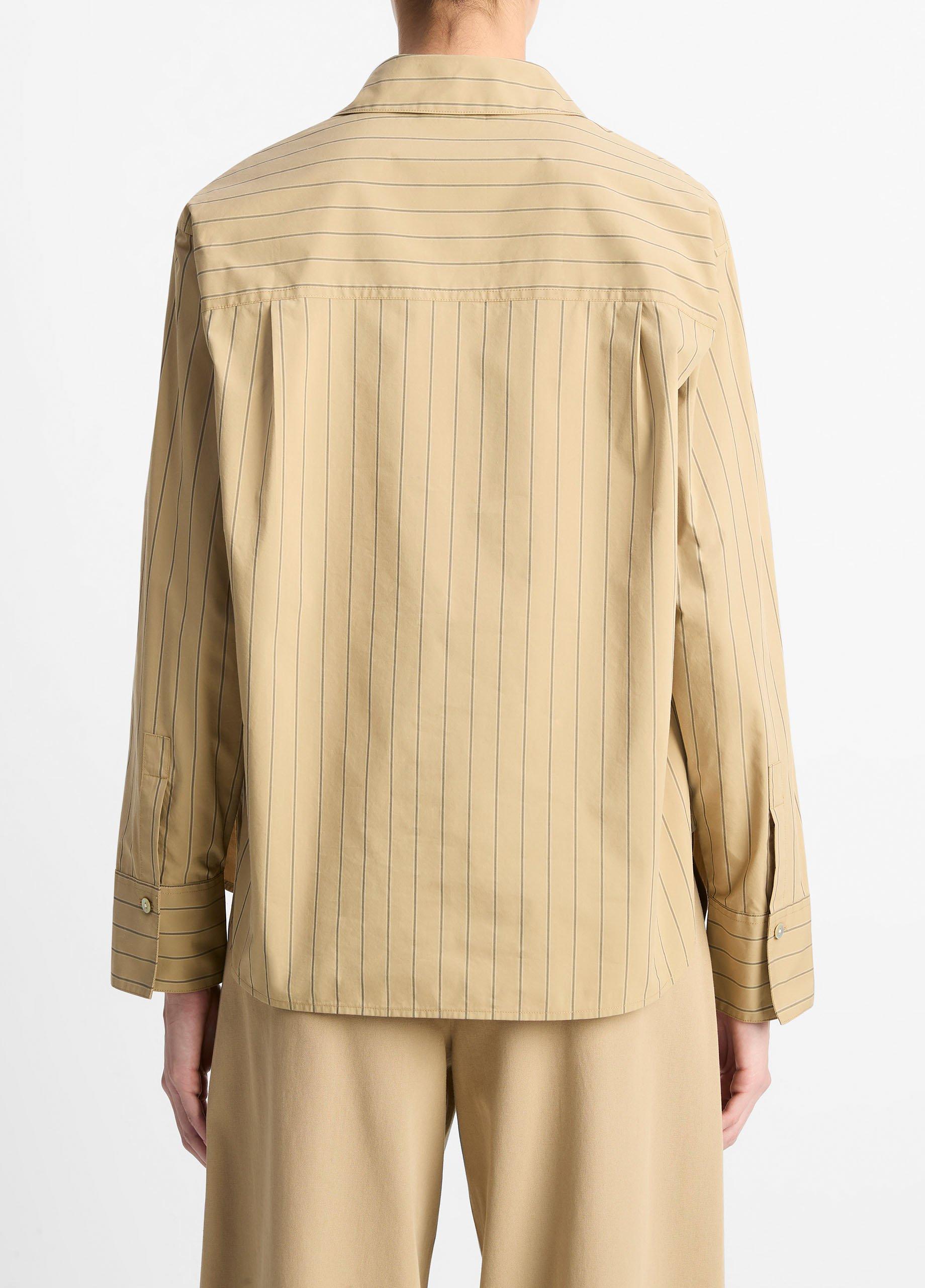 Striped Cotton Relaxed Popover Shirt image number 2