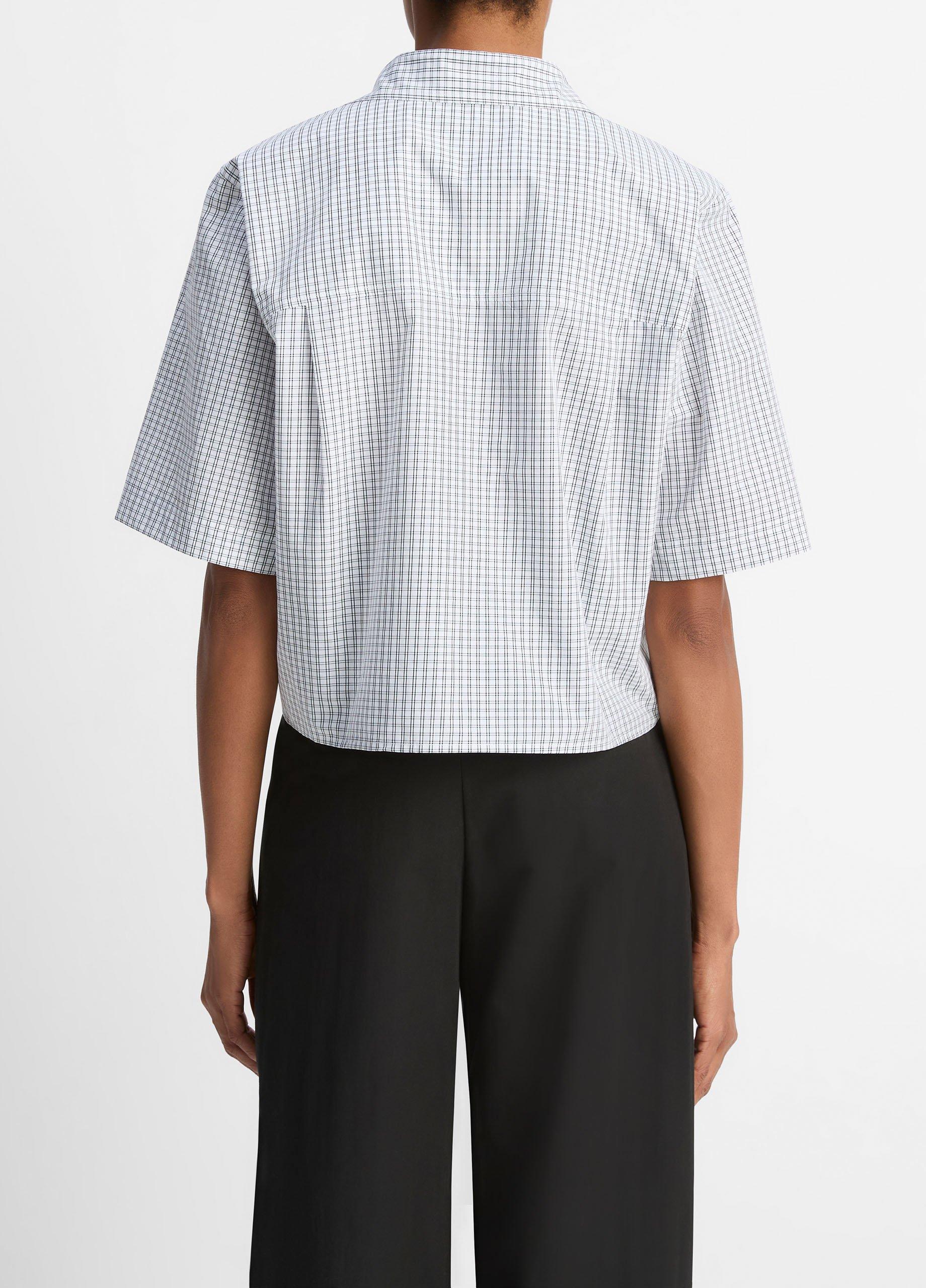 Checked Cotton Cropped Shirt image number 2