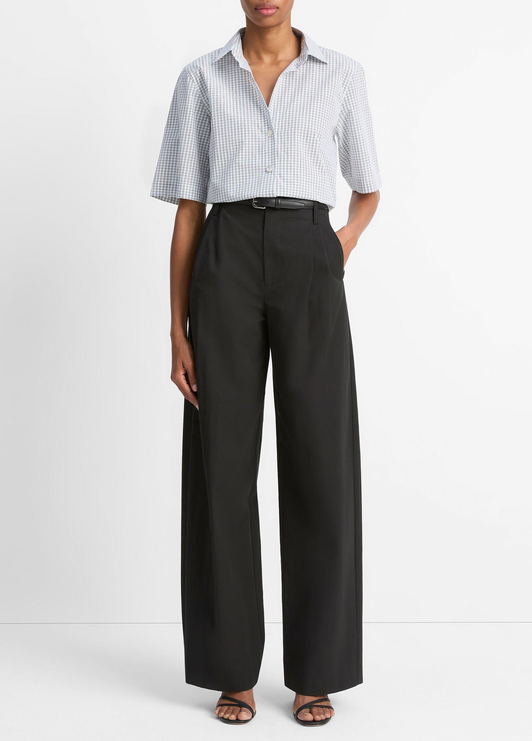 Checked Cotton Cropped Shirt image number 3