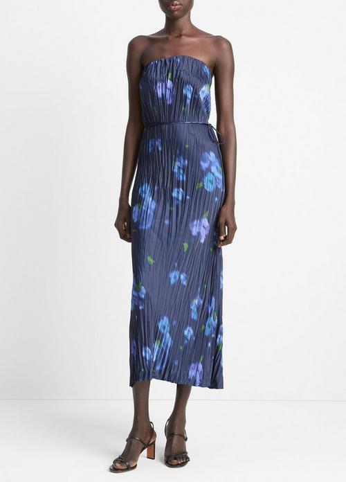 Poppy Blur Crushed Satin Dress