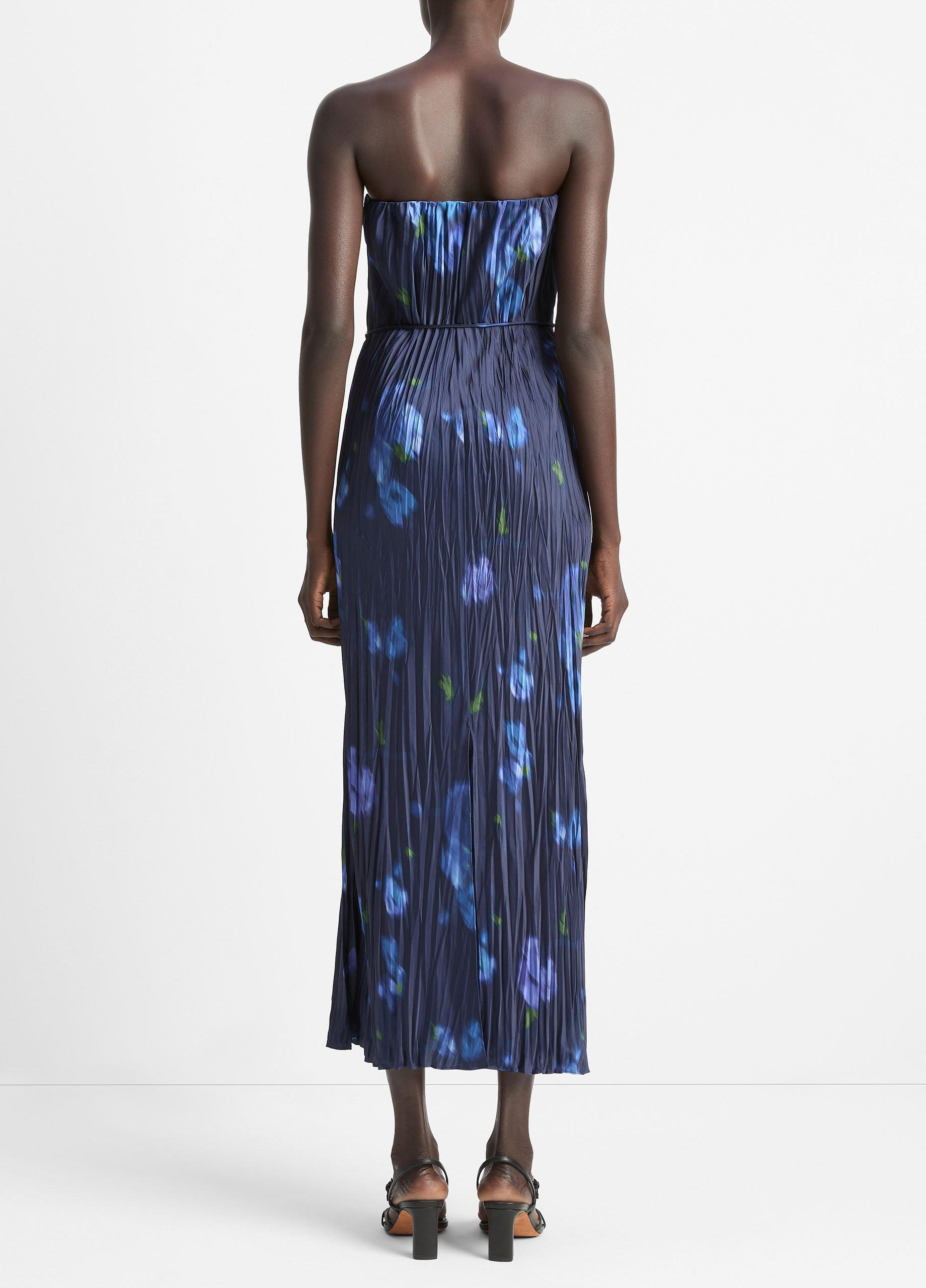 Poppy Blur Crushed Satin Dress image number 2