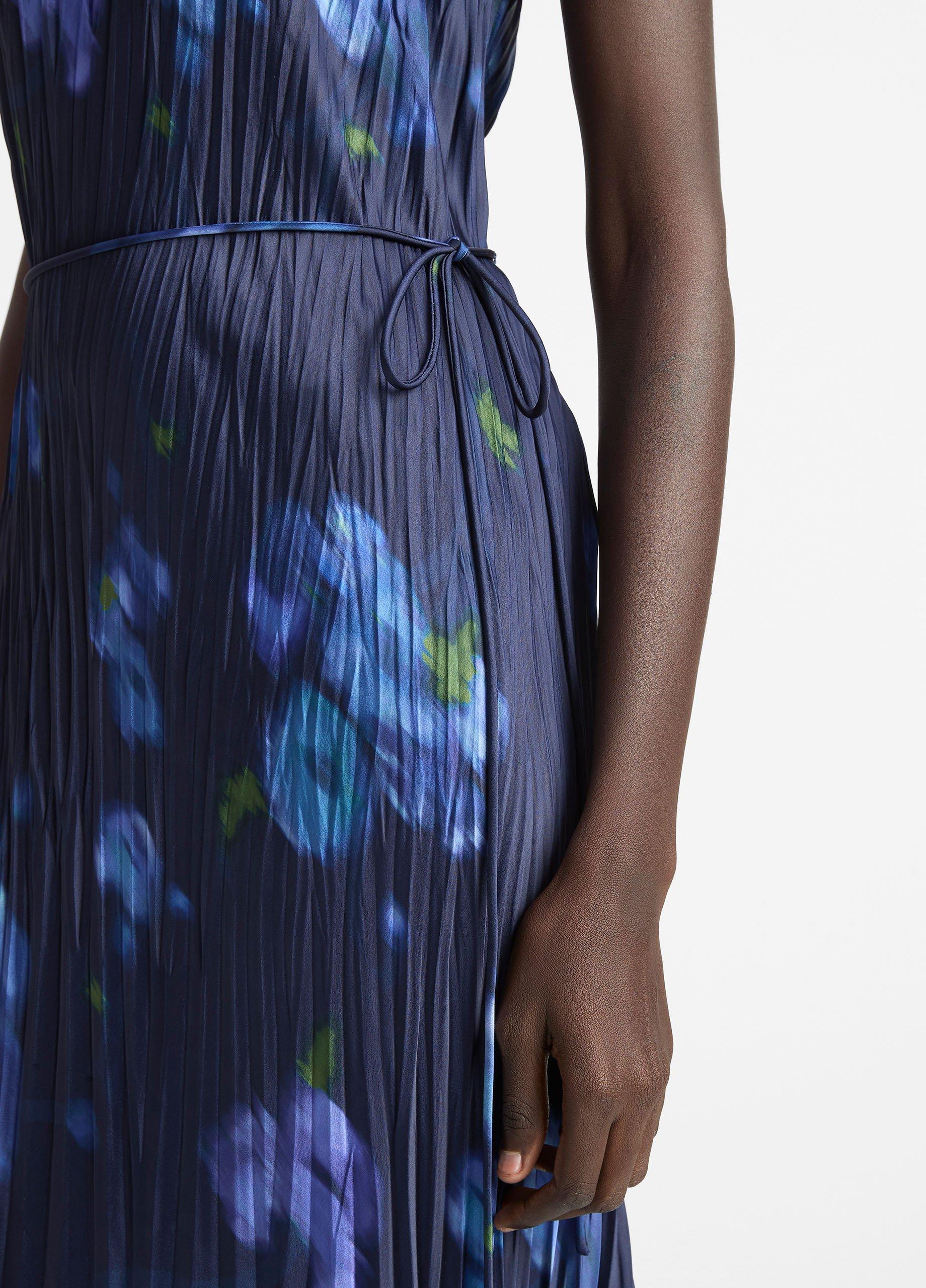 Poppy Blur Crushed Satin Dress image number 3