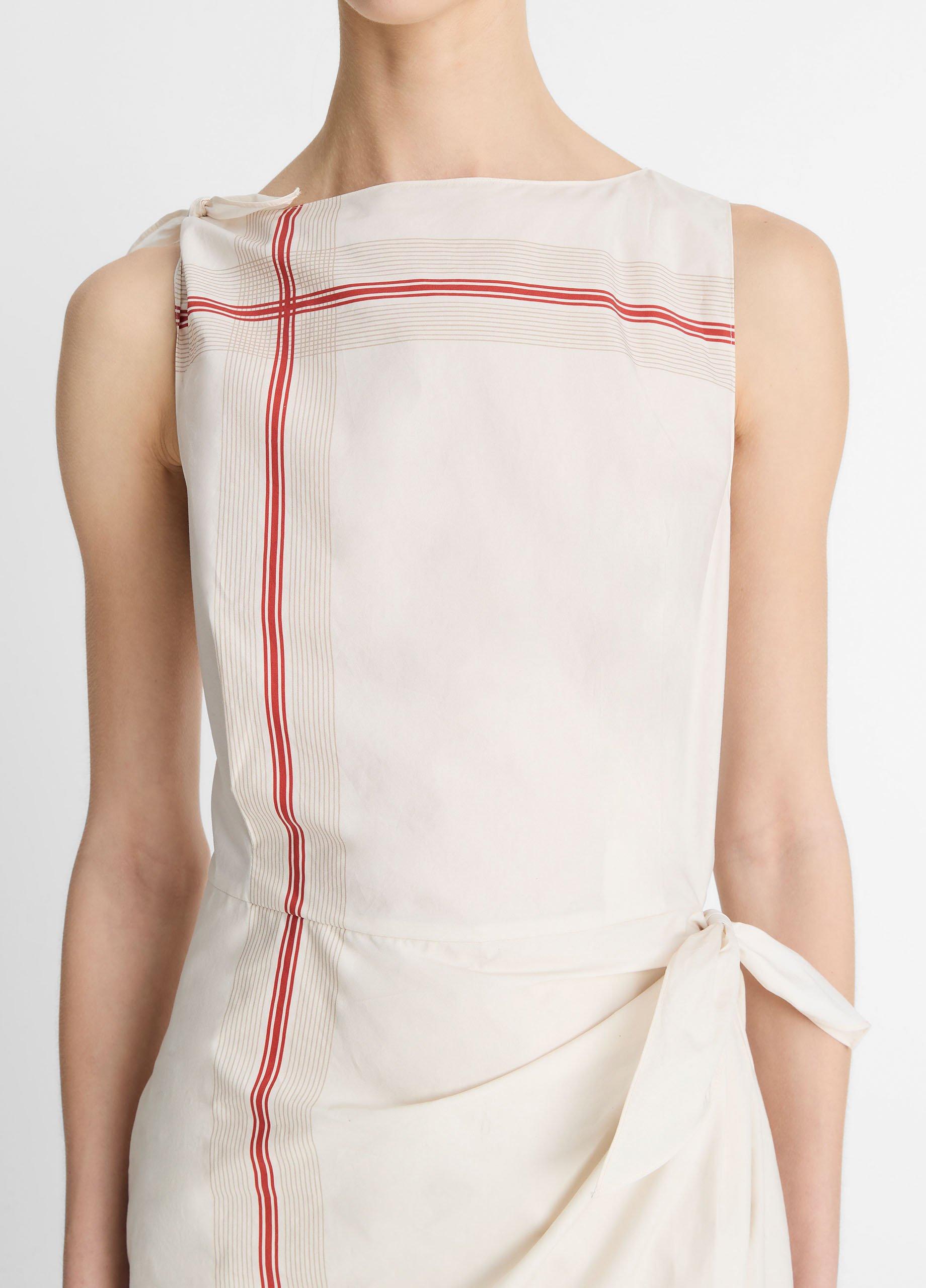 Handkerchief-Stripe Wrap Dress image number 3