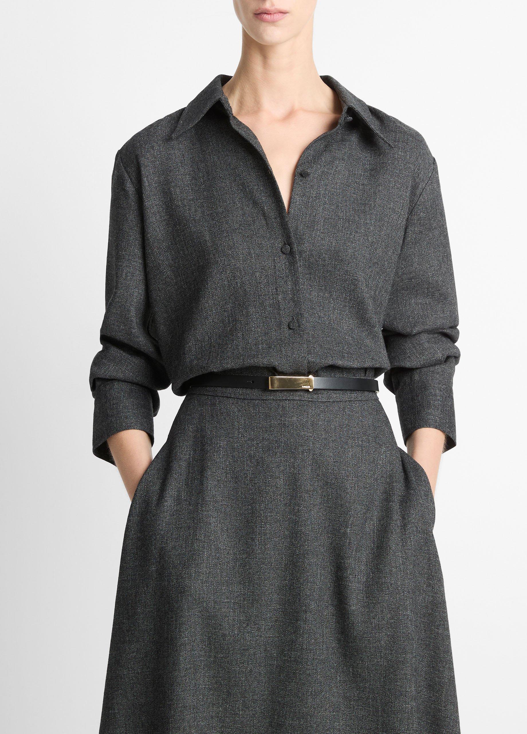 Italian Jaspe Relaxed Button-Front Shirt image number 0