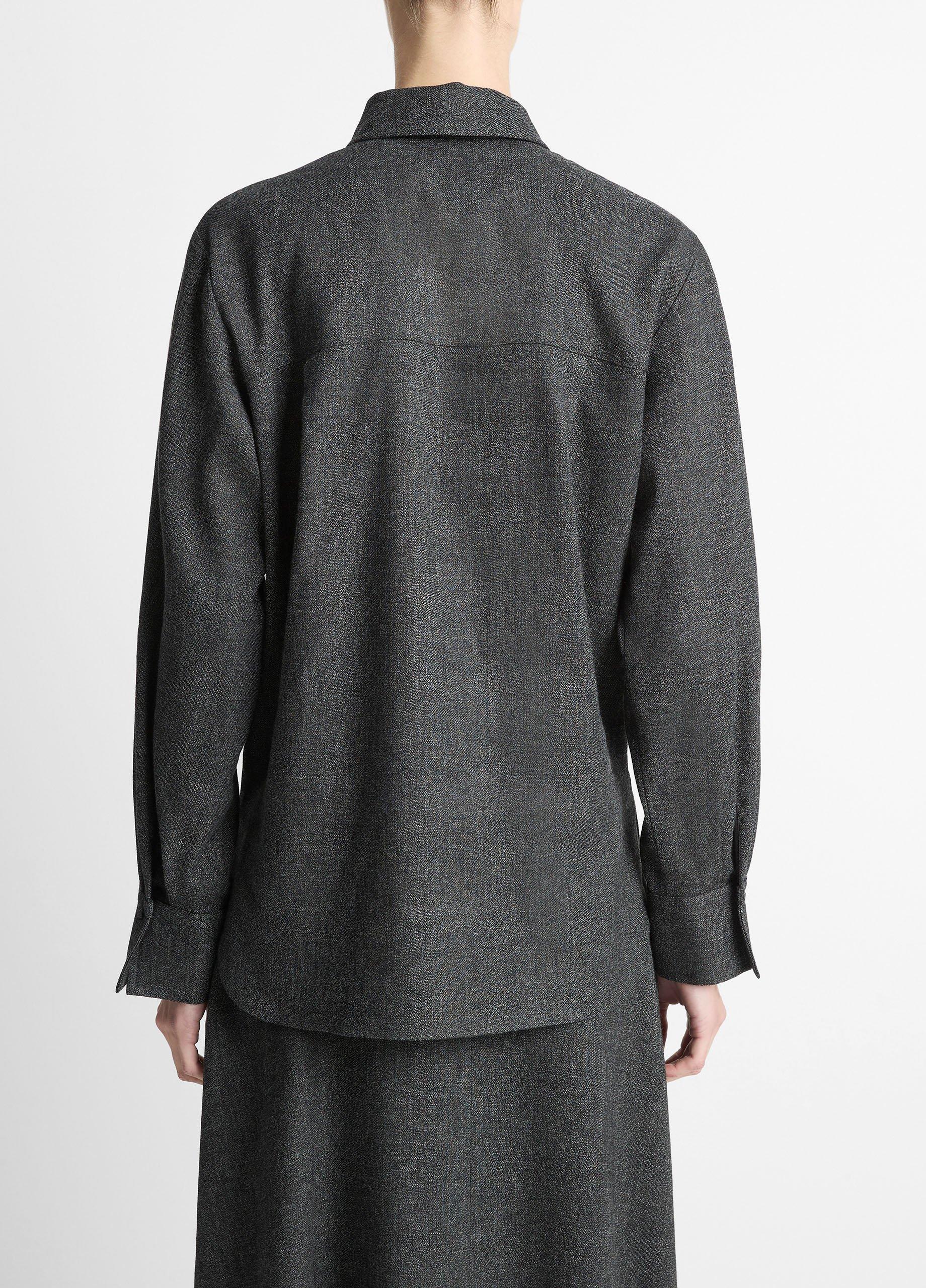 Italian Jaspe Relaxed Button-Front Shirt image number 2