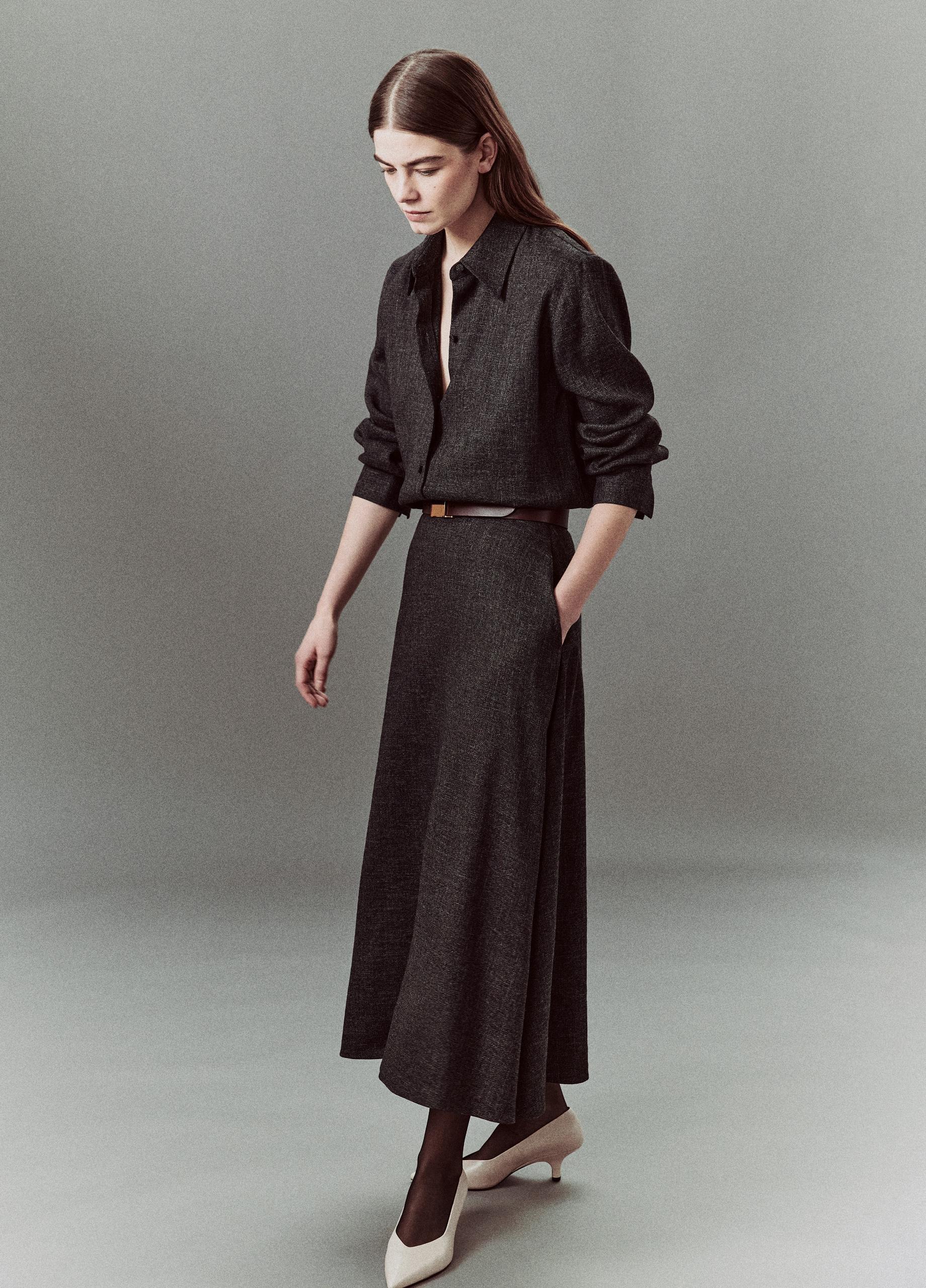 Italian Jaspe Relaxed Button-Front Shirt image number 5