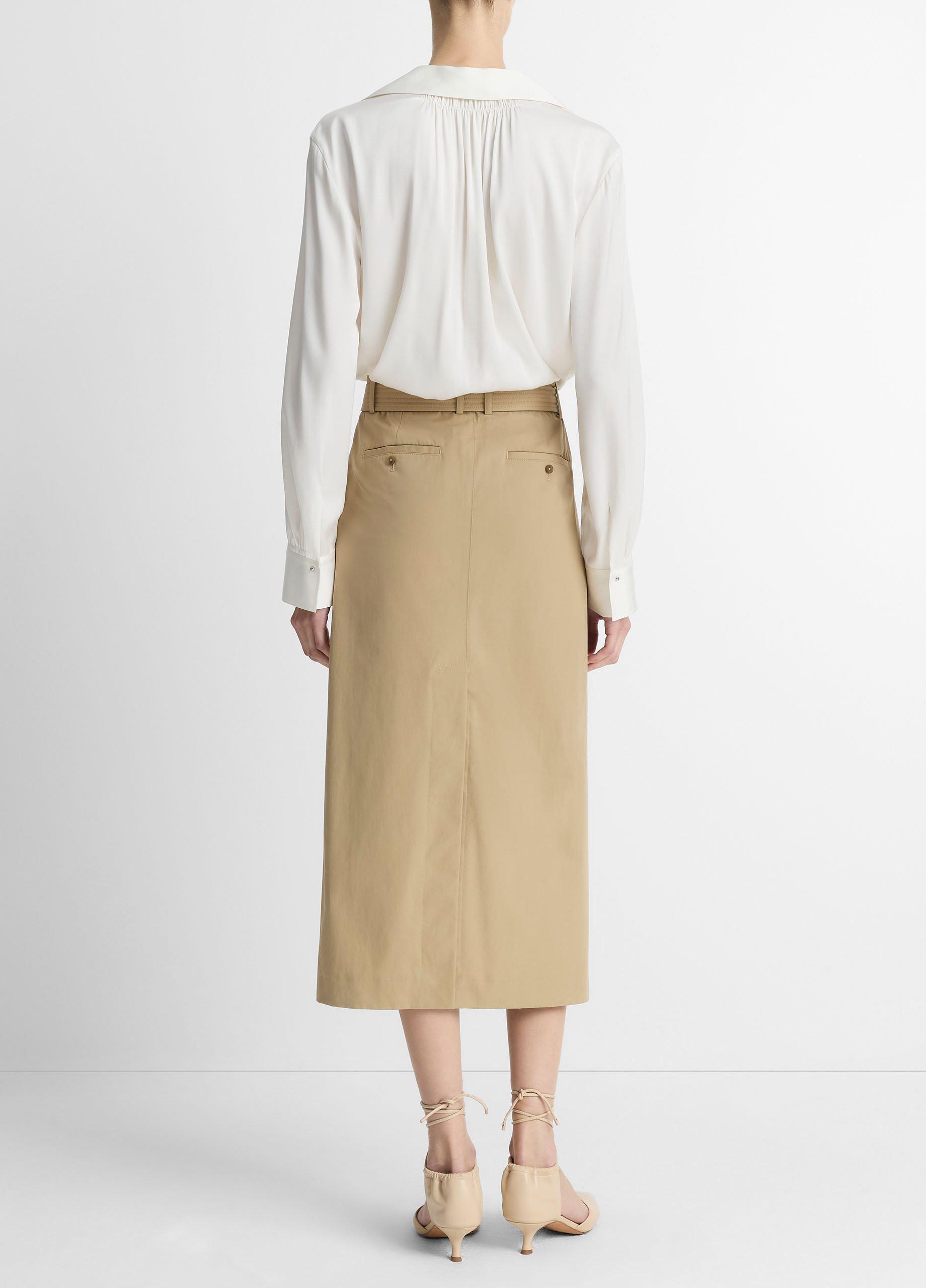 Cotton Trench Pencil Skirt image number 2