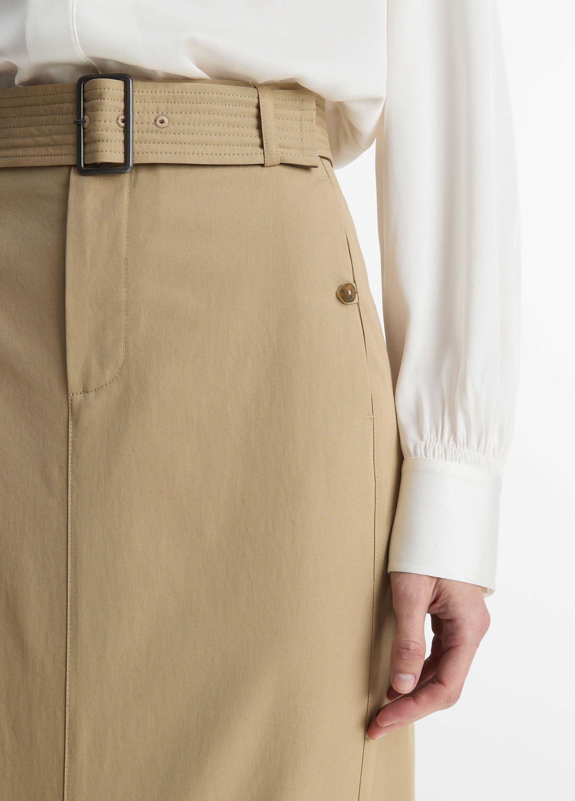 Cotton Trench Pencil Skirt image number 3