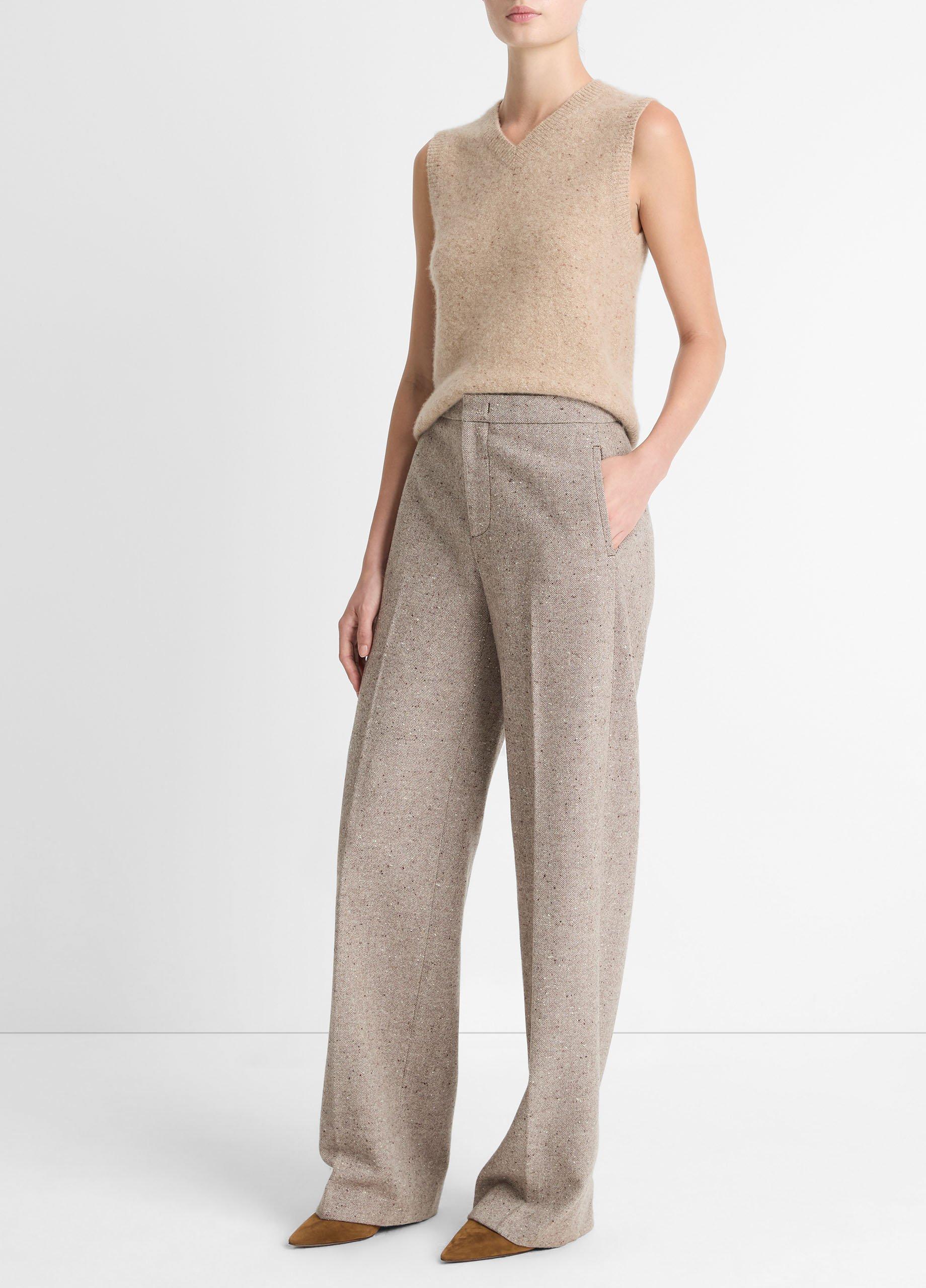 Donegal Wool-Blend Wide-Leg Trouser image number 1