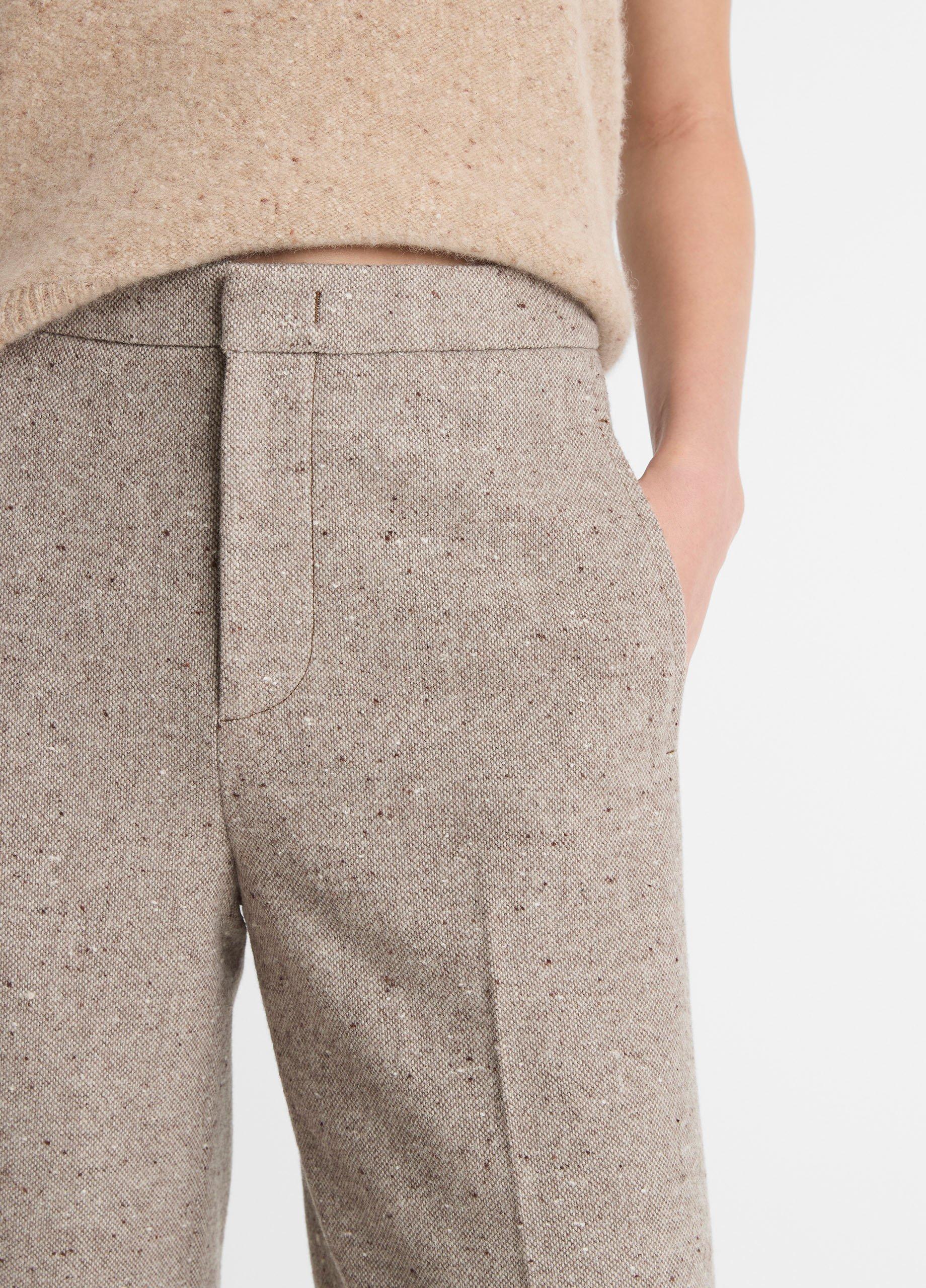Donegal Wool-Blend Wide-Leg Trouser image number 3