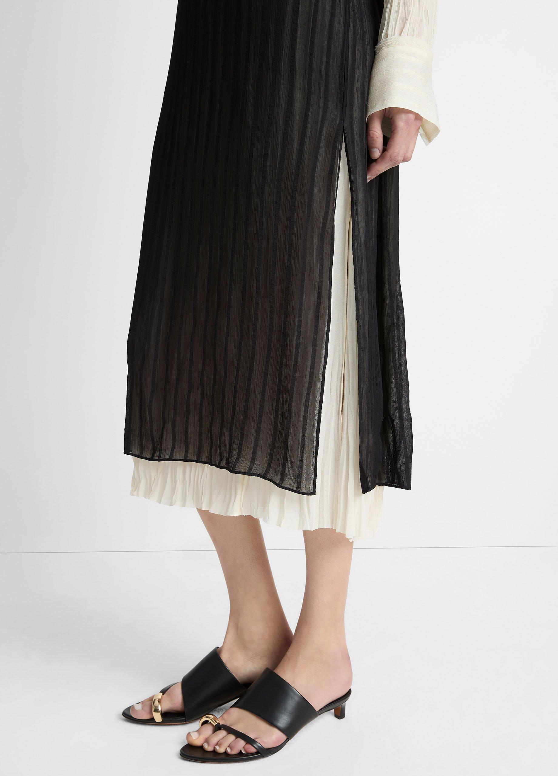 Crushed Stripe Layered Skirt image number 3