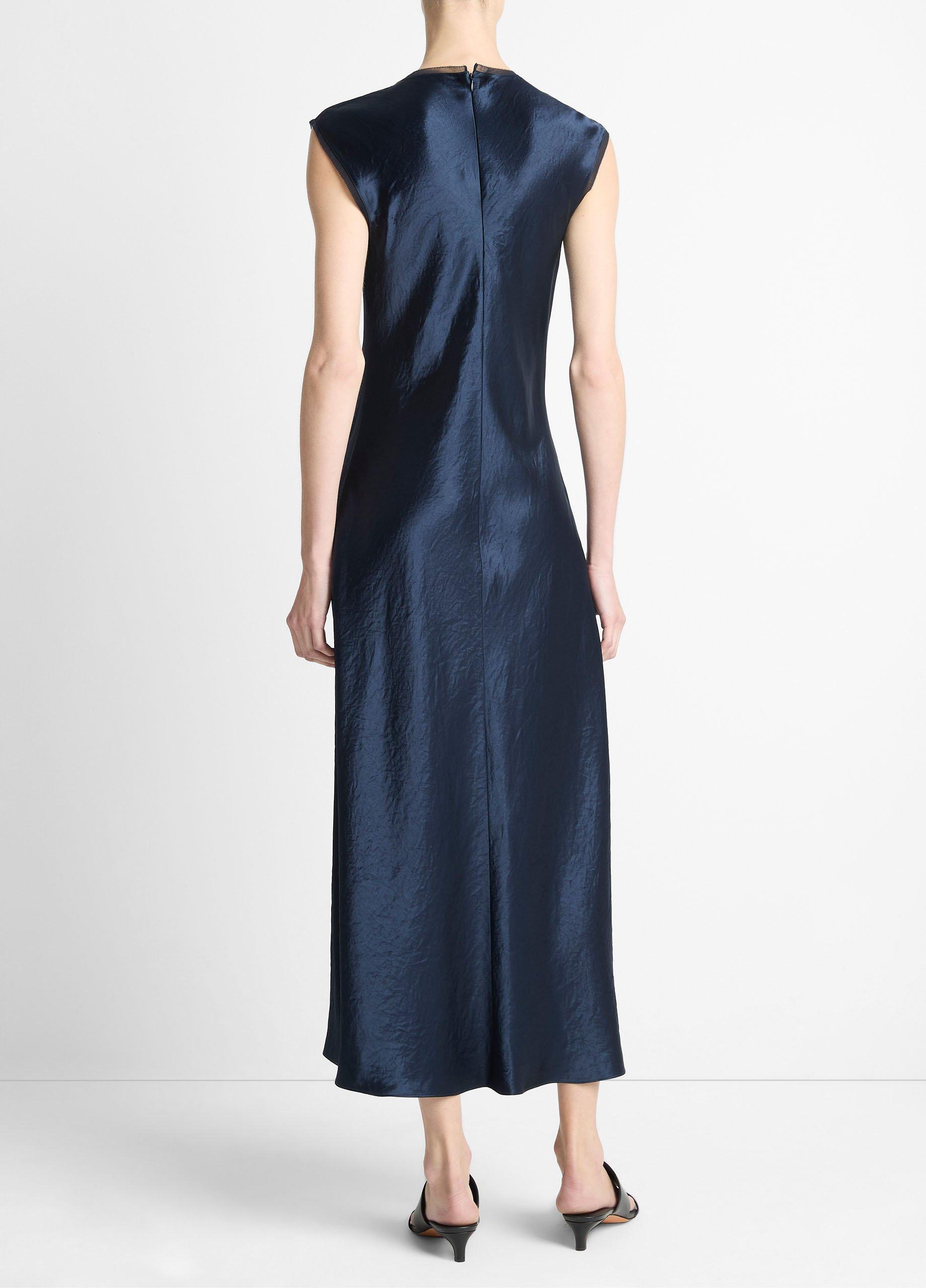 Satin Cap-Sleeve Slip Dress image number 2