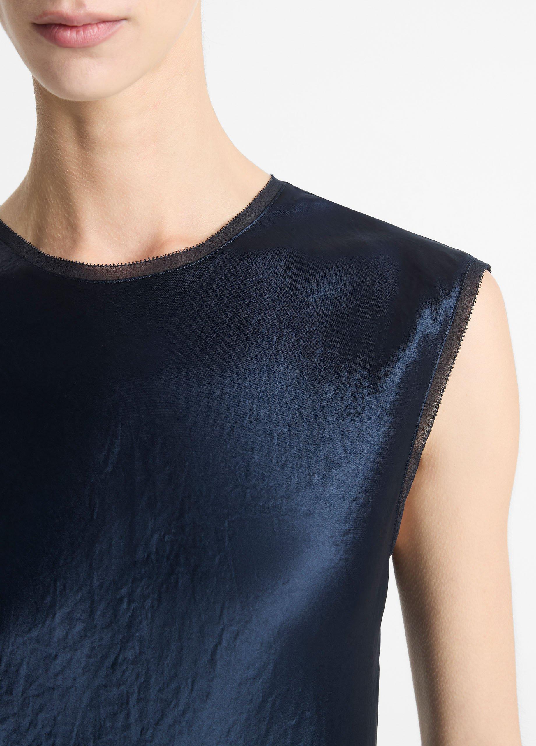 Satin Cap-Sleeve Slip Dress image number 3