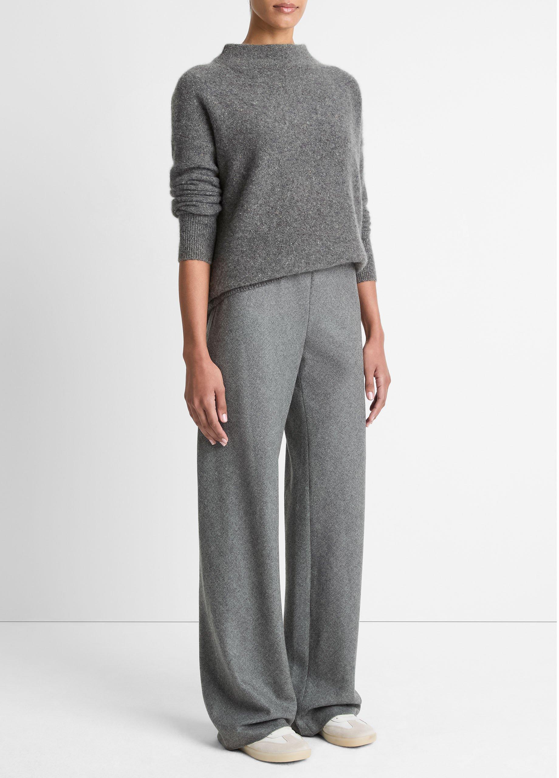 Italian Wool-Blend High-Waist Bias Pant image number 1