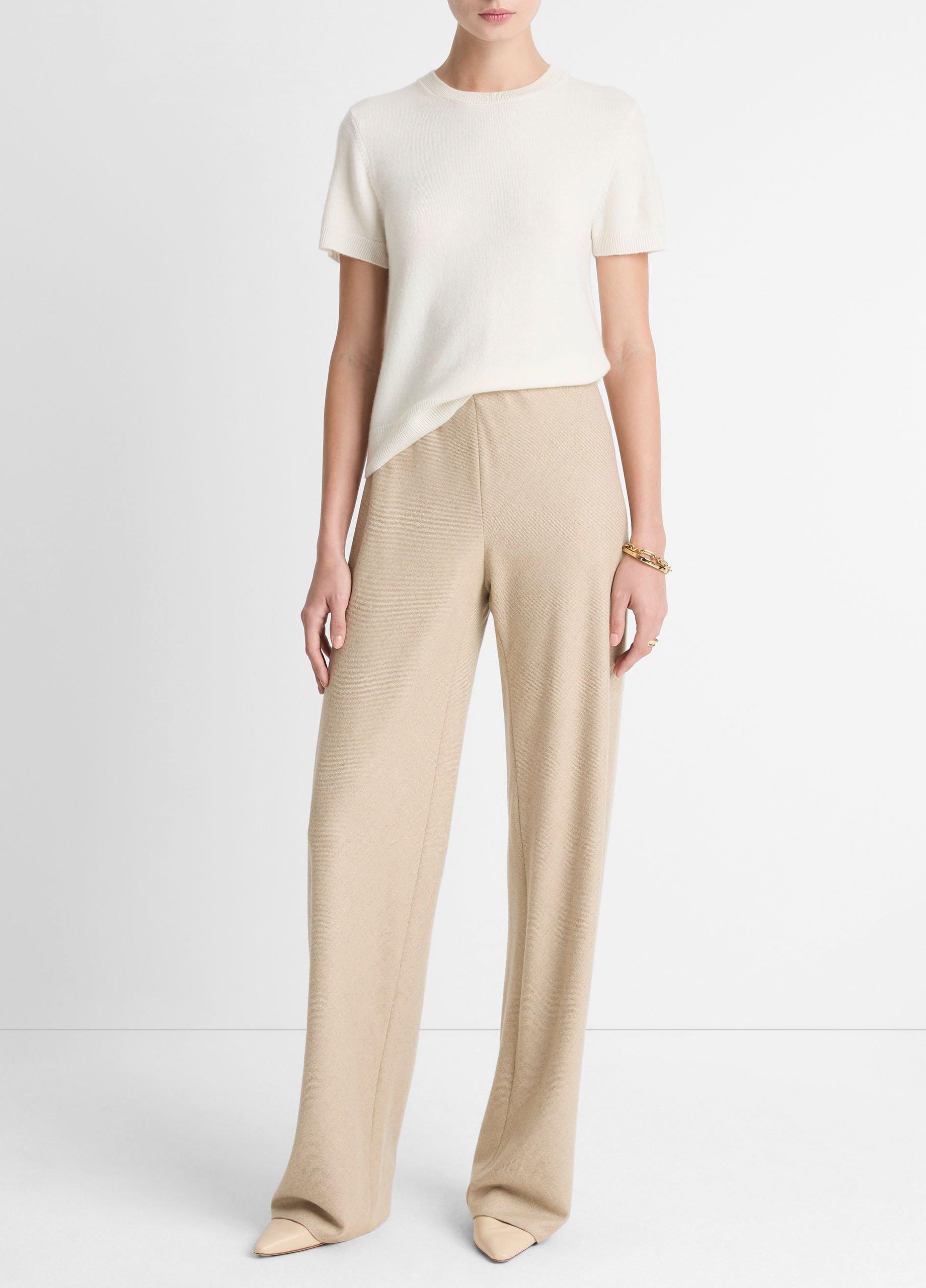Italian Wool-Blend High-Waist Bias Pant