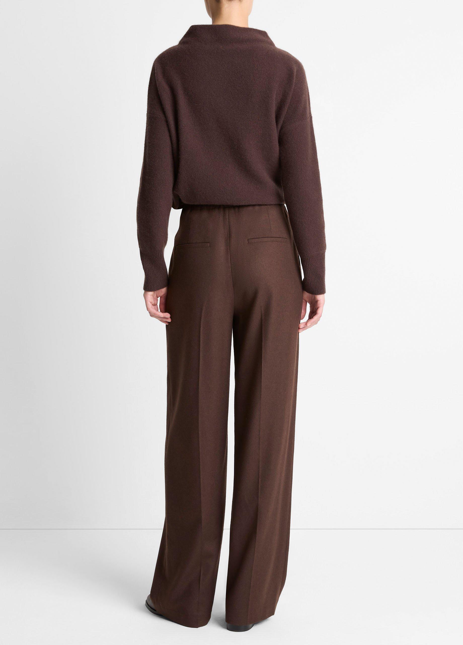 Italian Wool-Blend Pleated Wide-Leg Trouser image number 2