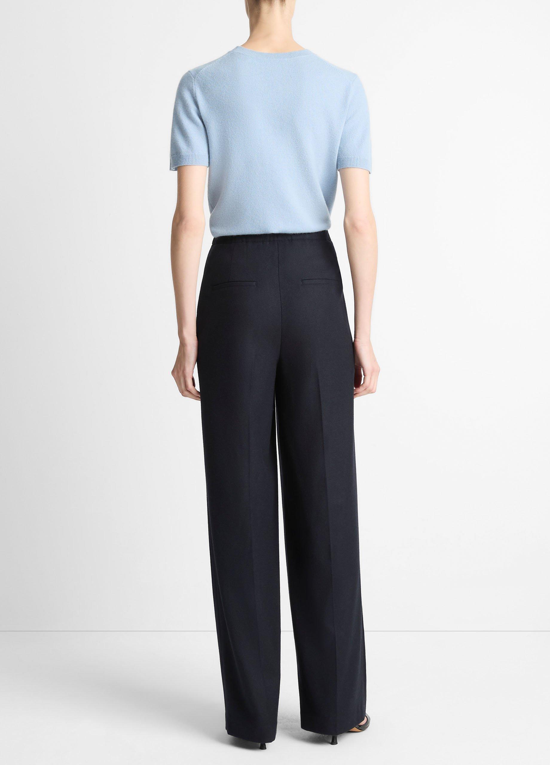 Italian Wool-Blend Pleated Wide-Leg Trouser image number 2