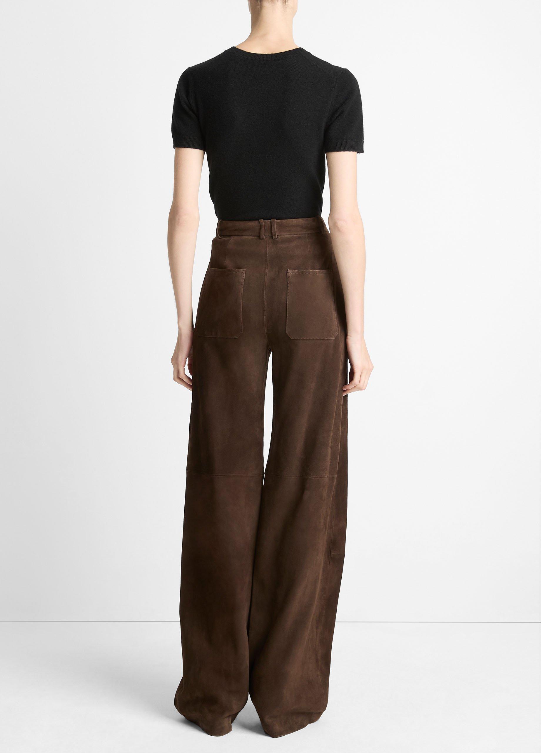 Suede Mid-Rise Trouser image number 2
