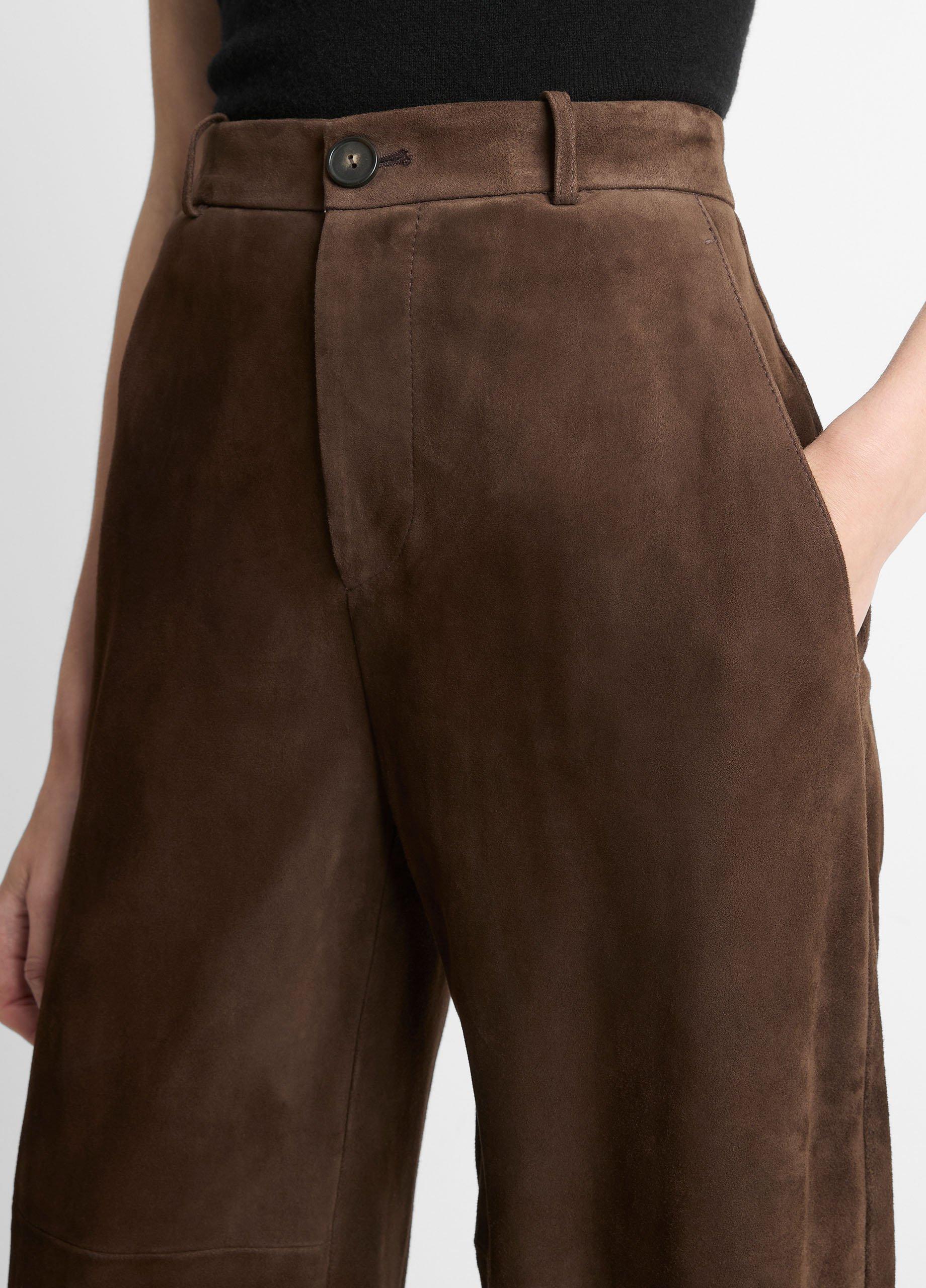 Suede Mid-Rise Trouser image number 3