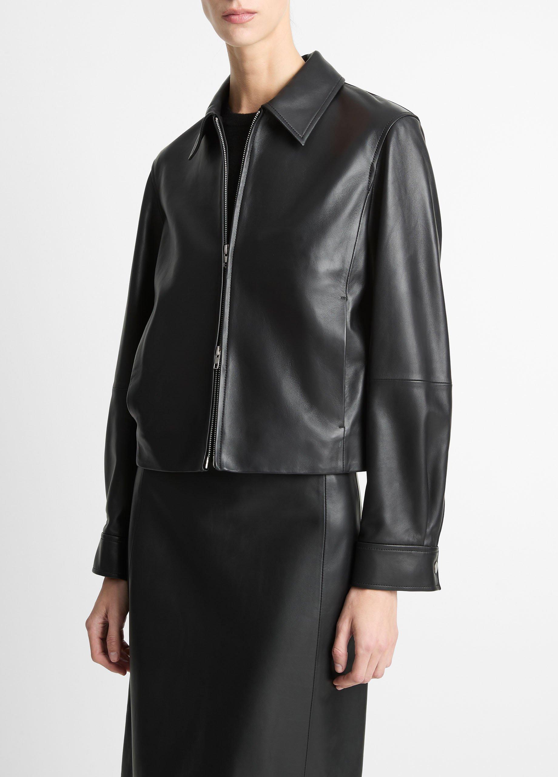vince ボアジャケット Double-Knit Cotton-Blend Cropped Jacket in Jackets