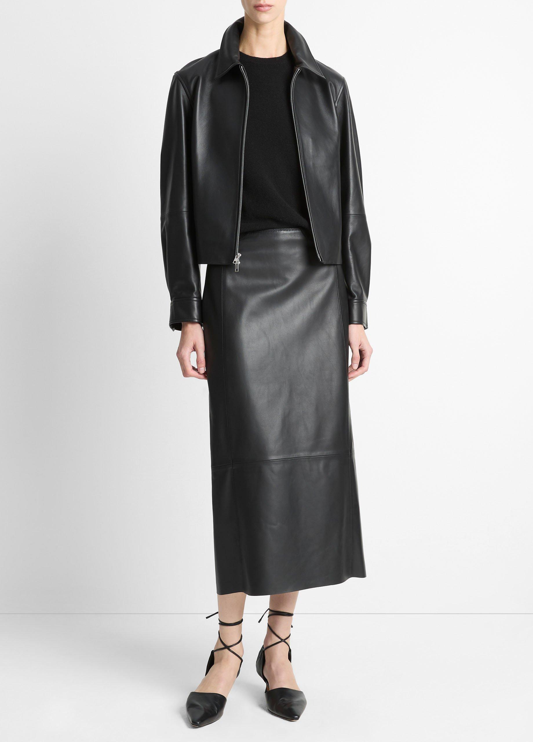 【in a row】Pocket Cropped Leather Jacket The Row leather cropped jacket — Retold Vintage