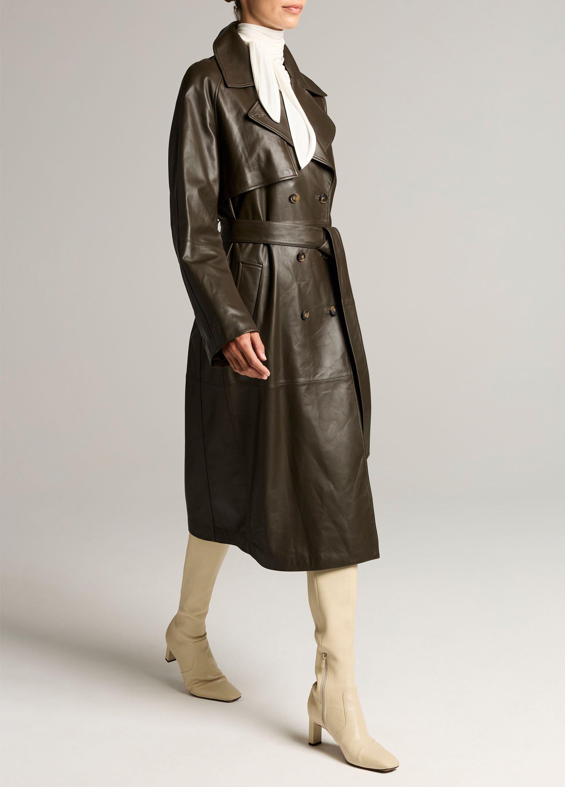 Leather Trench Coat image number 1