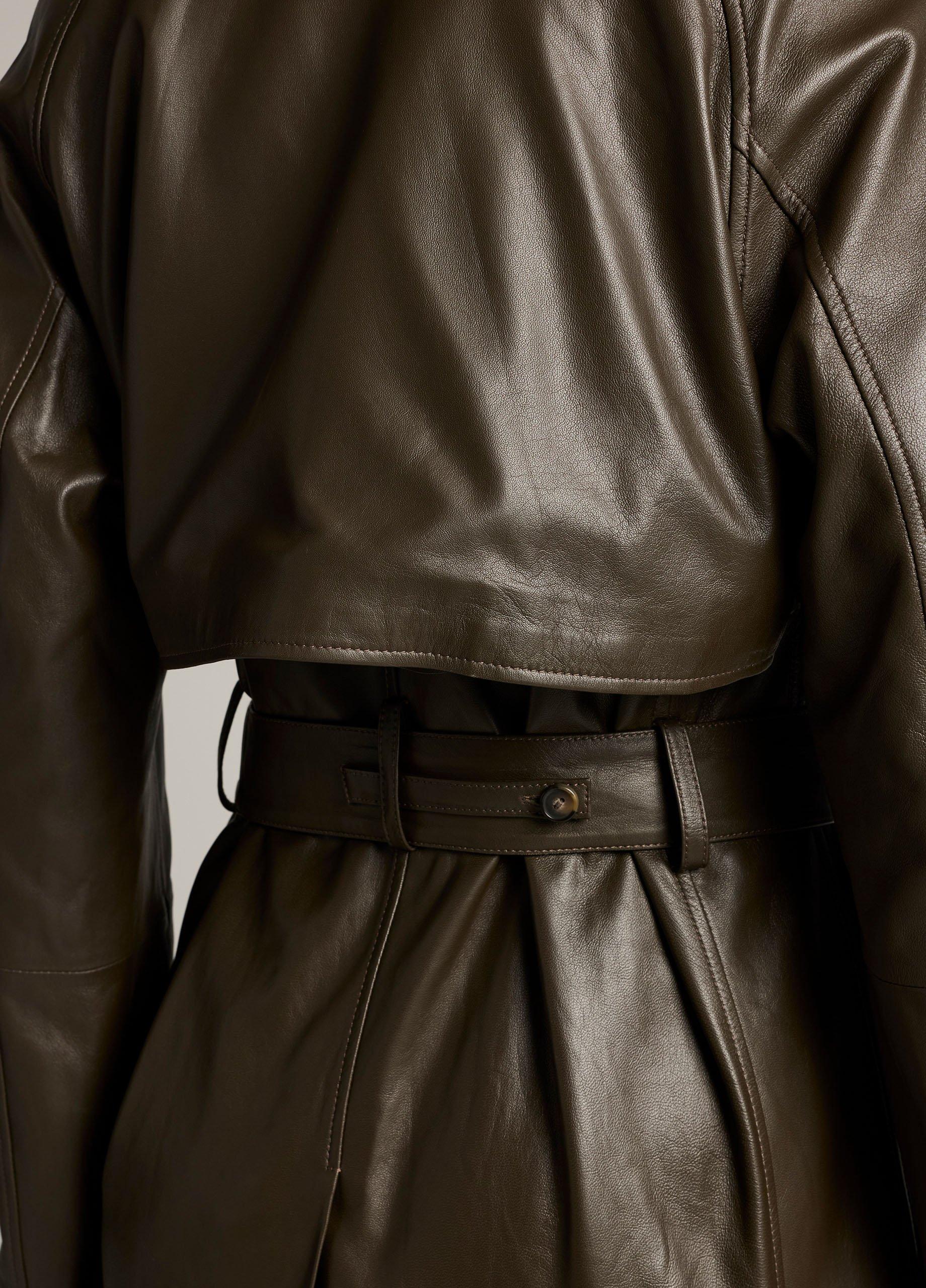 Leather Trench Coat image number 3