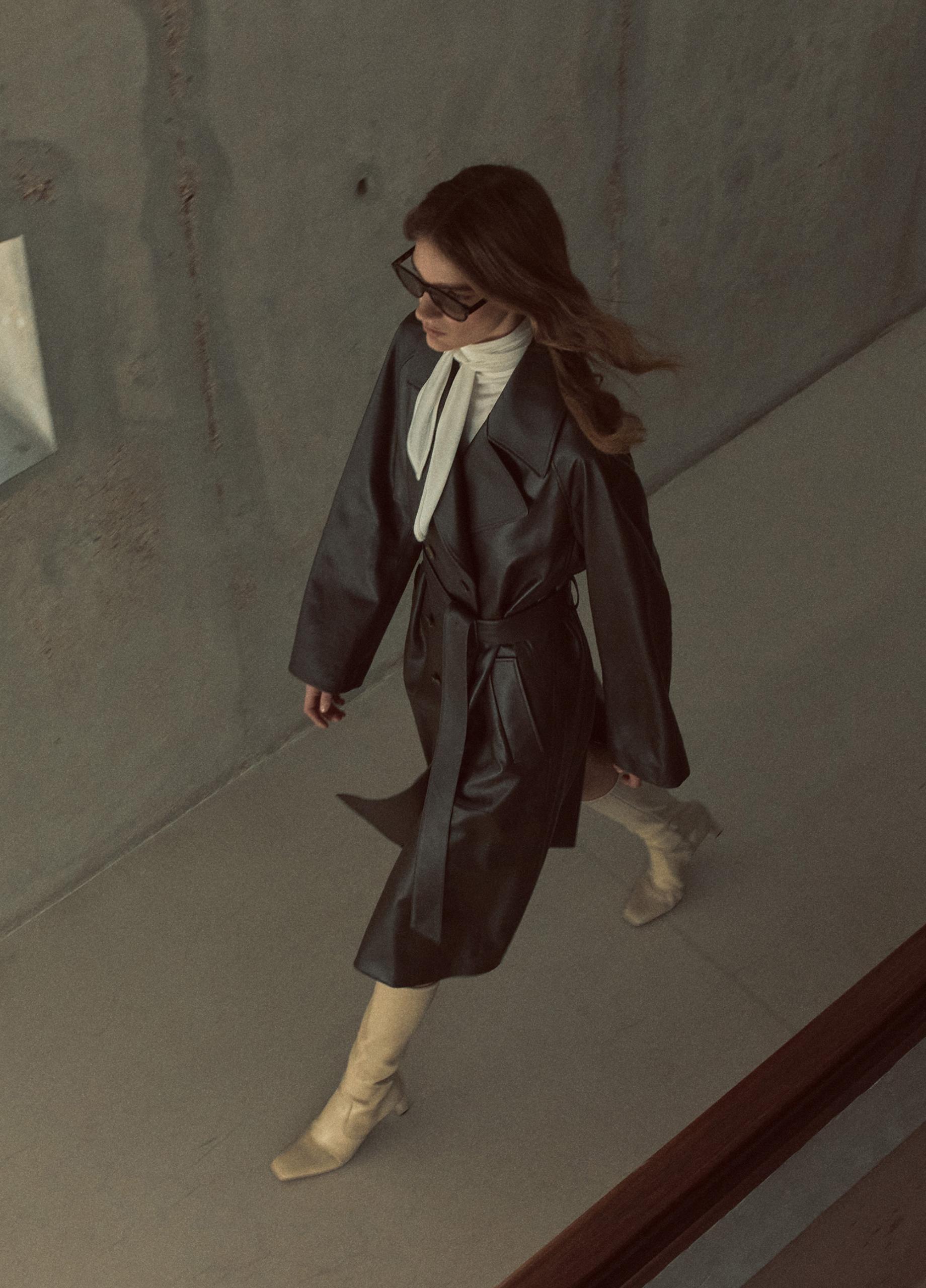 Leather Trench Coat image number 5